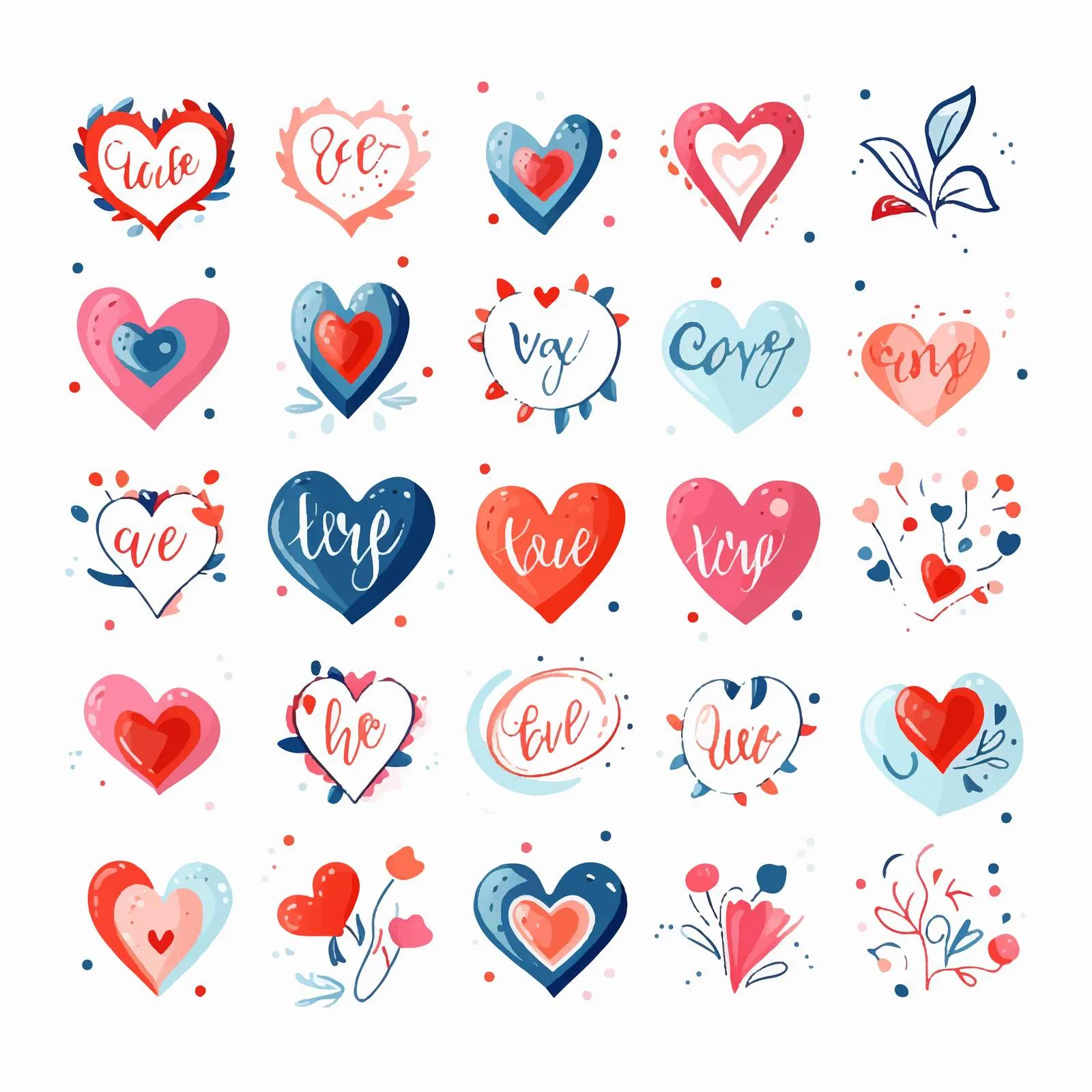 Trendy Valentine's Day Handwritten Lettering Vector – free blog graphics image from Dotvec