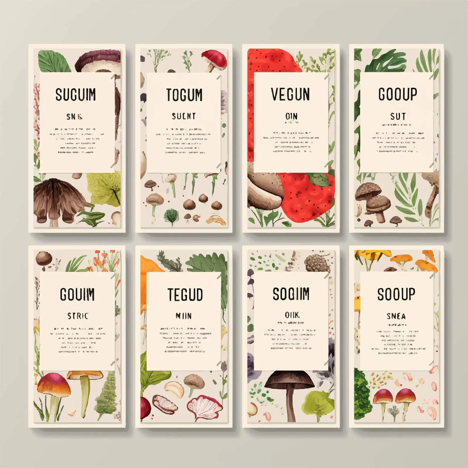 Stylish Vegan Menu Cover Templates Collection — free download from Dotvec