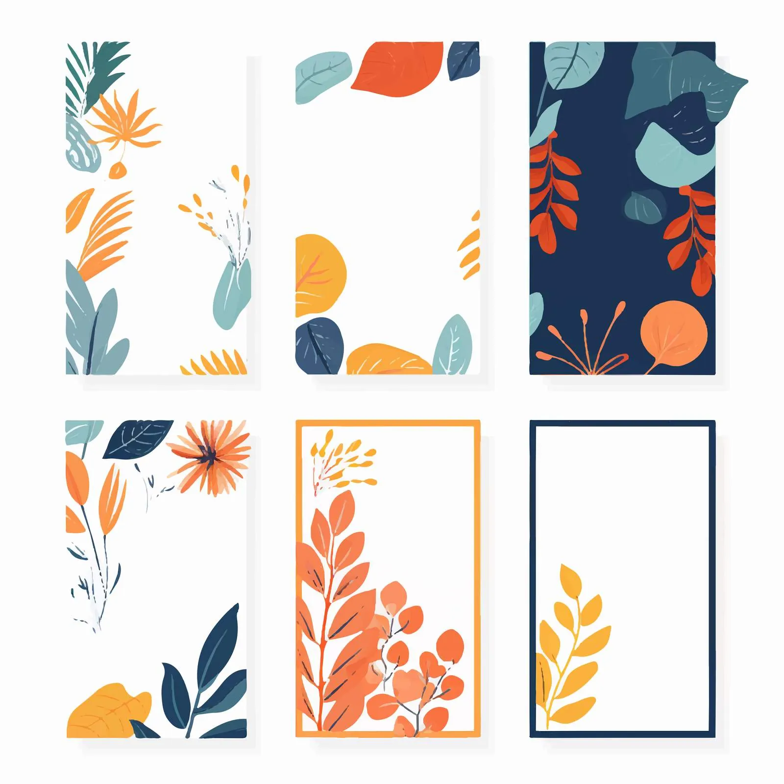 Vertical Natural Backgrounds with Colorful Decorations — free download from Dotvec
