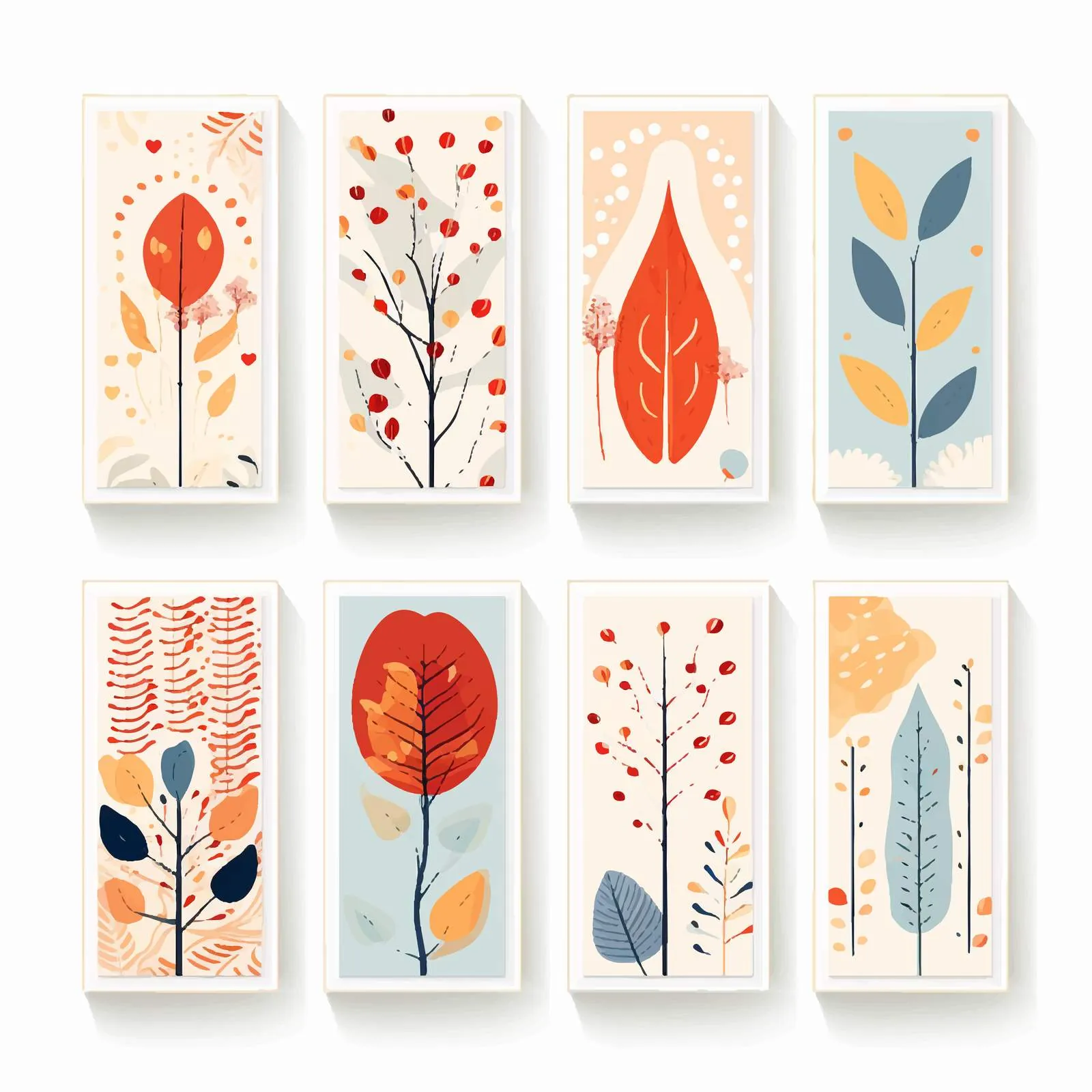 Vertical Natural Backgrounds with Colorful Decor — free download from Dotvec