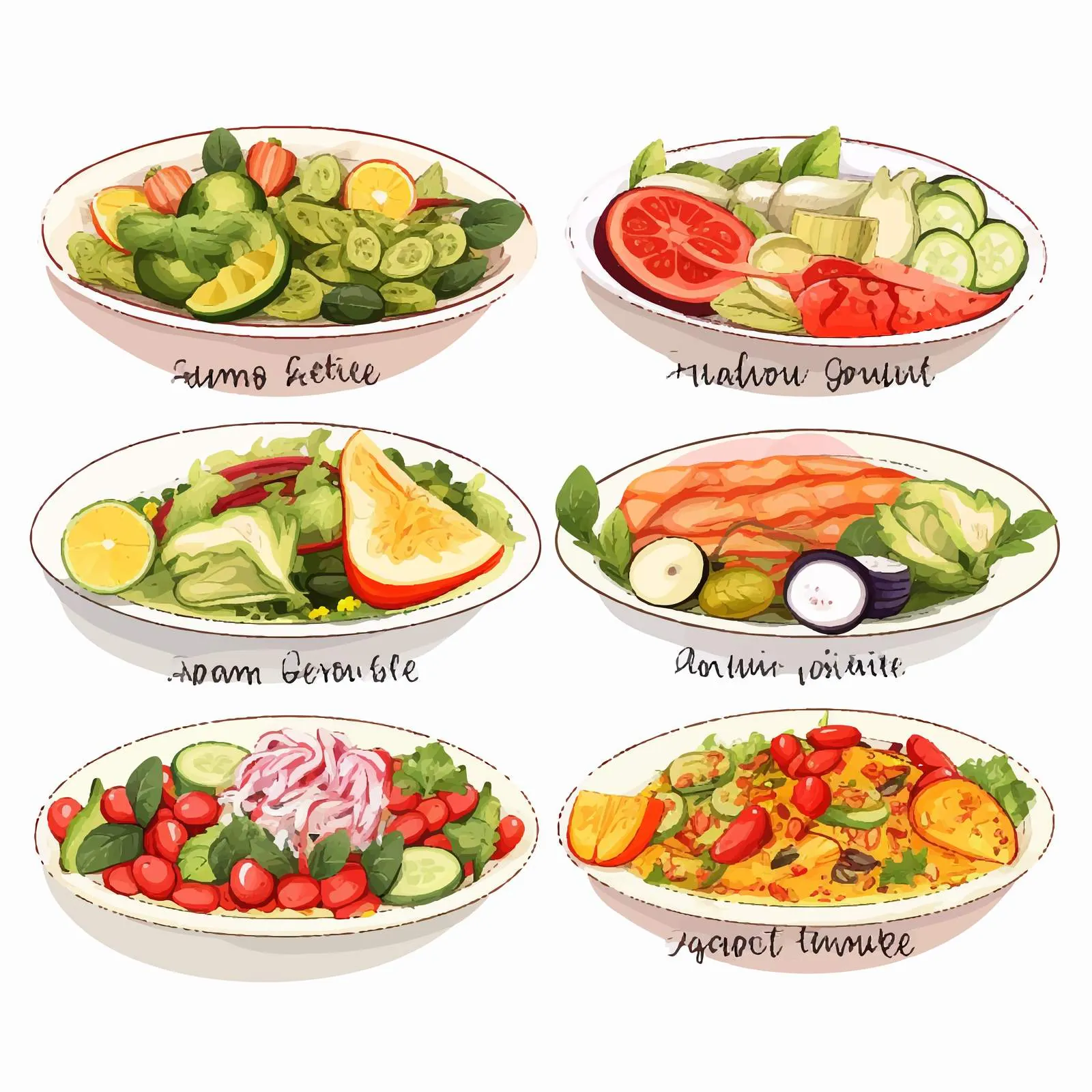 Web Banner Templates Featuring Delicious Salads — free download from Dotvec