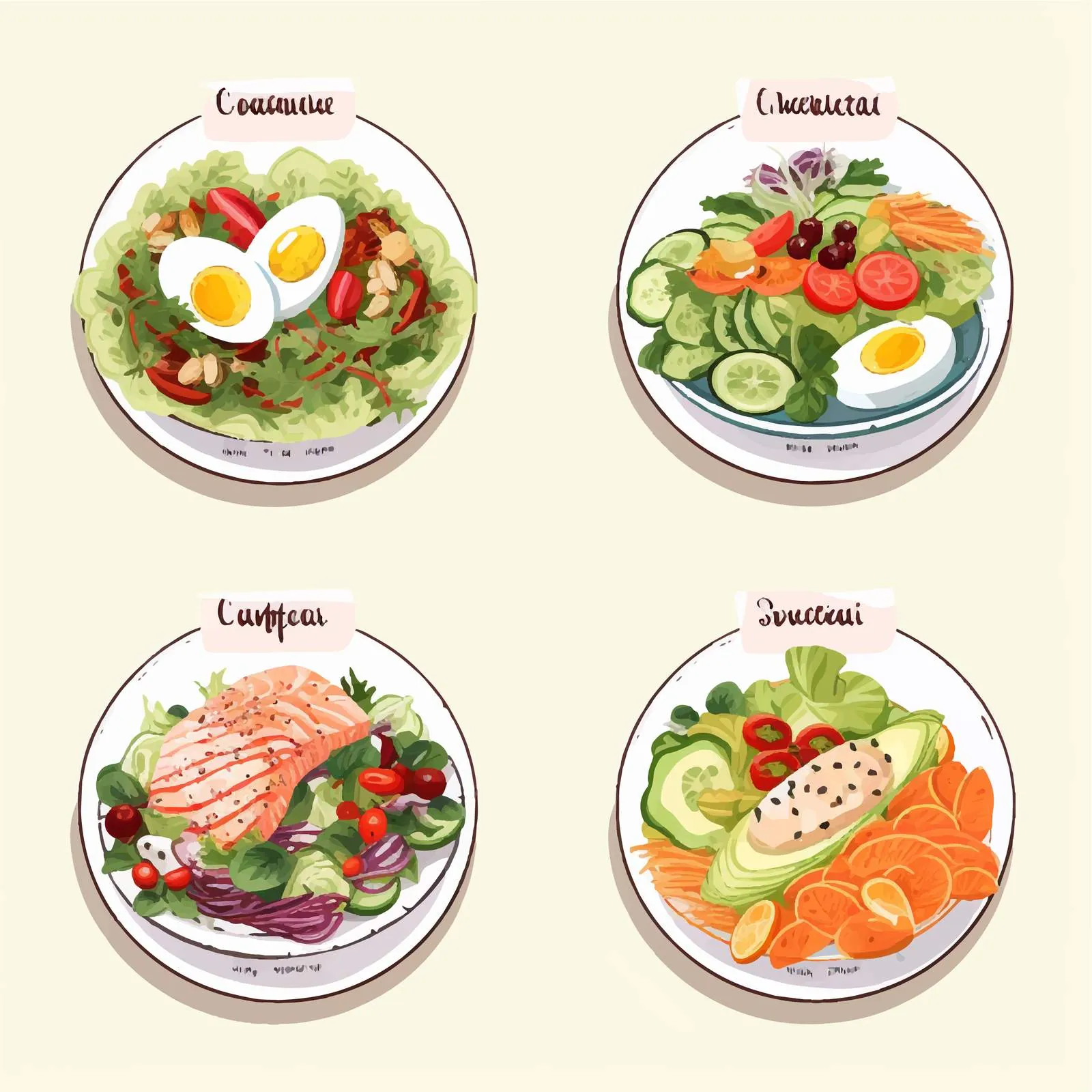 Web Banner Templates with Salad Designs — free download from Dotvec