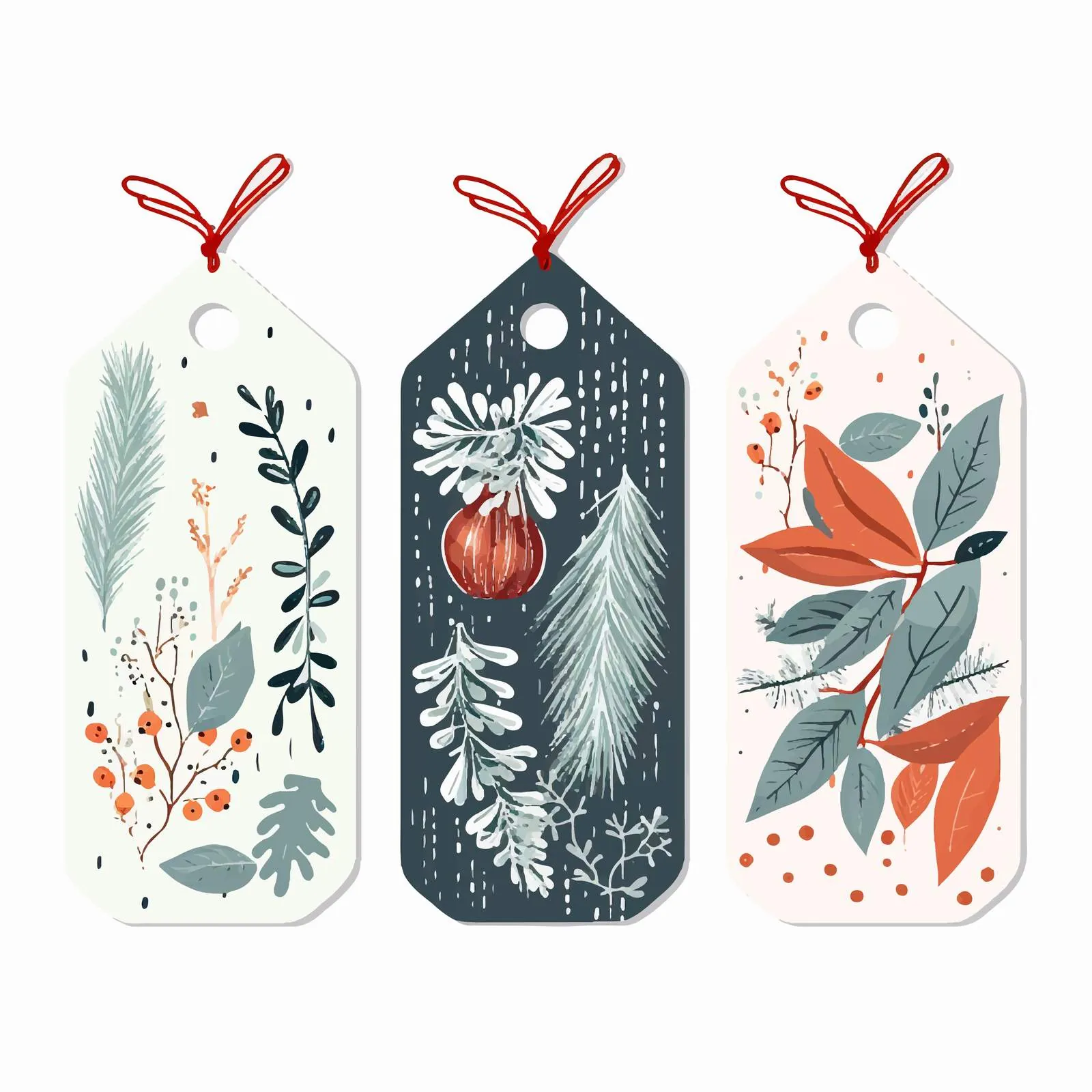 Winter Holiday Label and Tag Templates Collection – free printable tags image from Dotvec