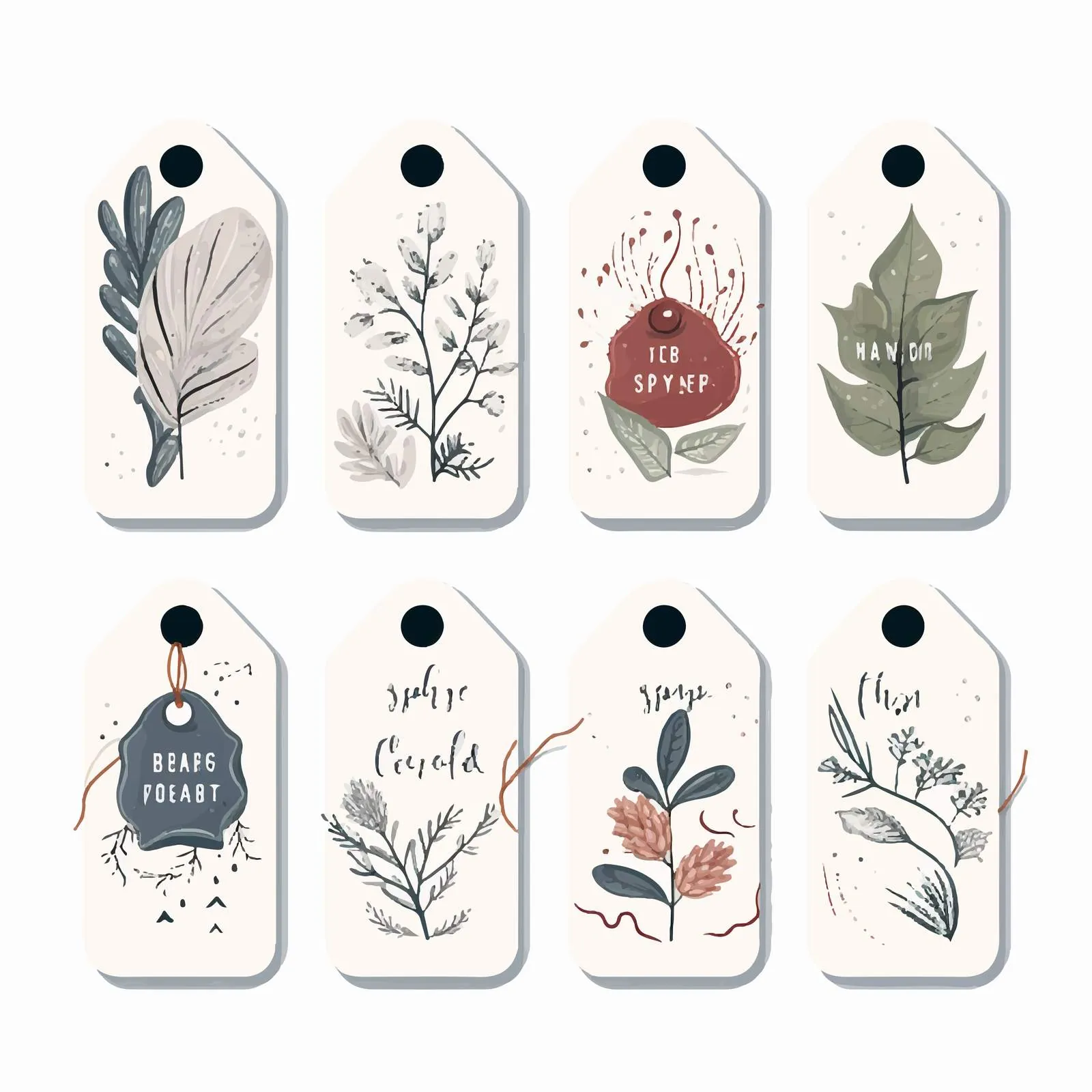Winter Holiday Label and Tag Templates — free download from Dotvec