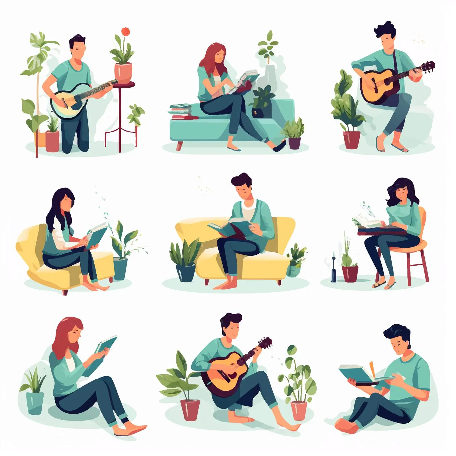 Young Men and Women Enjoying Weekend at Home — free download from Dotvec