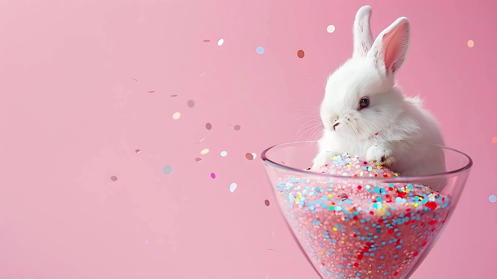 Bunny Toy in Colorful Glitter Martini — free download from Dotvec
