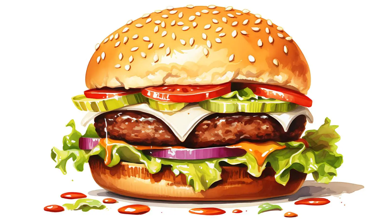 Hand-Drawn Burger Recipe — free download from Dotvec