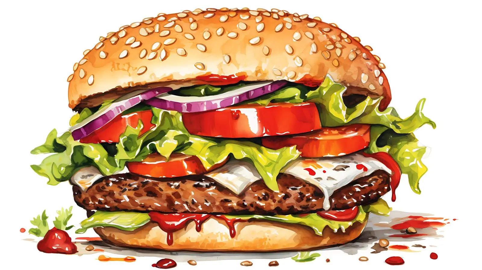 Hand-Drawn Burger Recipe Illustration — free download from Dotvec