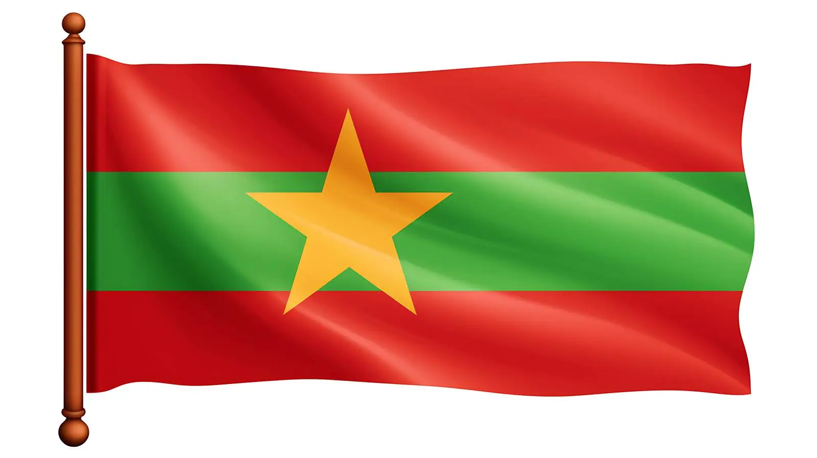 Burkina Faso Flag Illustration on Transparent Background — free download from Dotvec