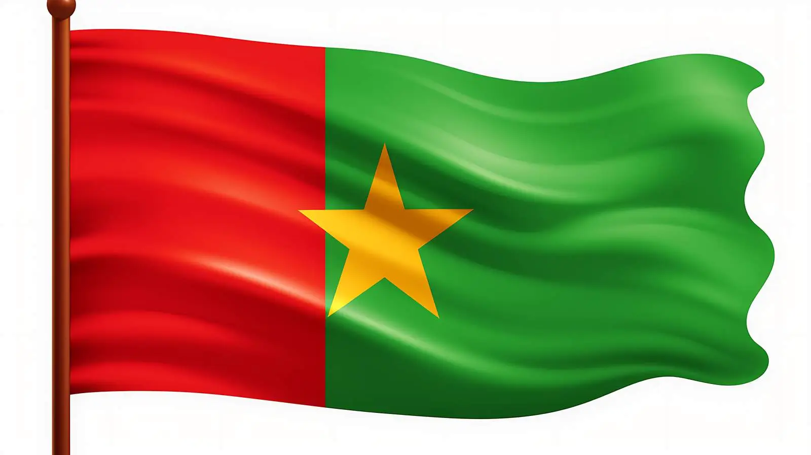 Burkina Faso Flag on Transparent Background — free download from Dotvec