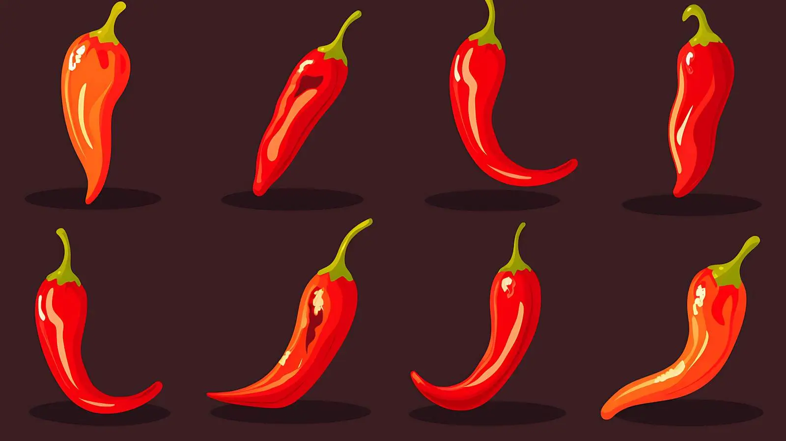 Fiery Mexican Food Peppers — free download from Dotvec