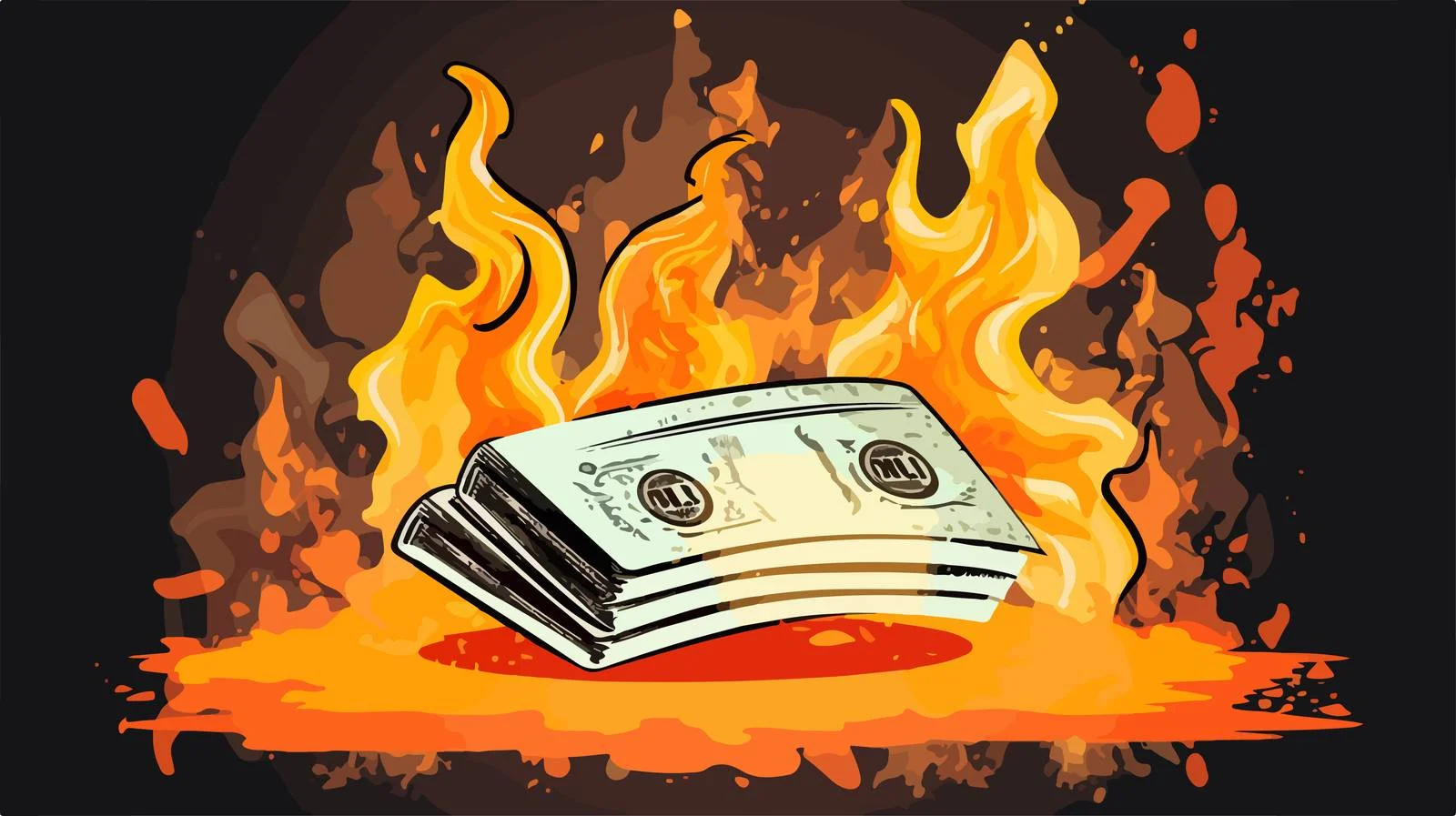 Fiery Sterling Cartoon Vector Illustration — free download from Dotvec