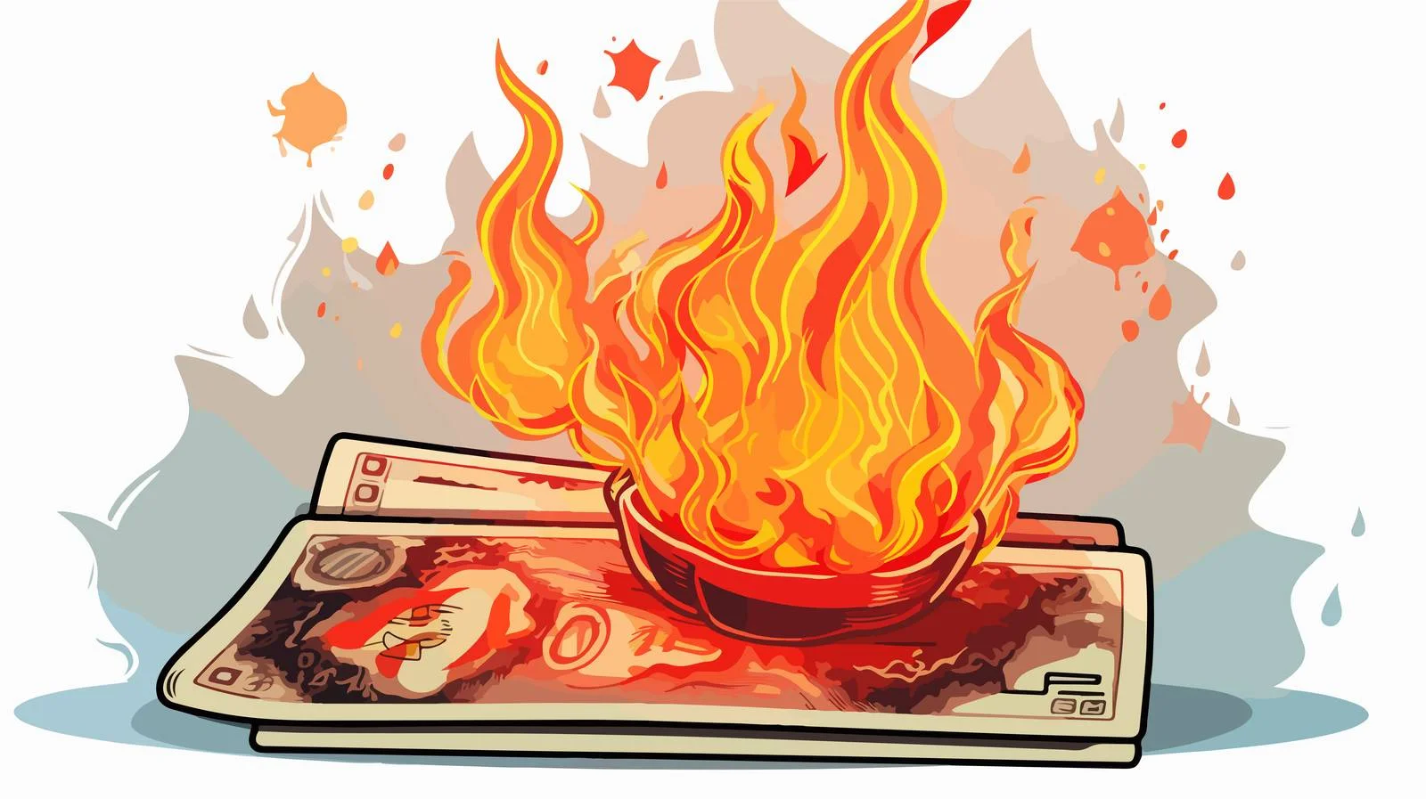 Financial Crisis Cartoon Vector Illustration — free download from Dotvec