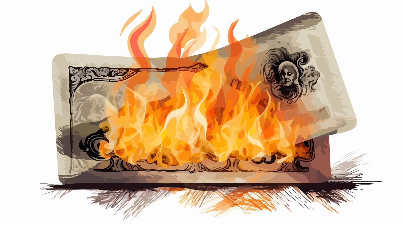 Financial Crisis Cartoon Vector Illustration — free download from Dotvec