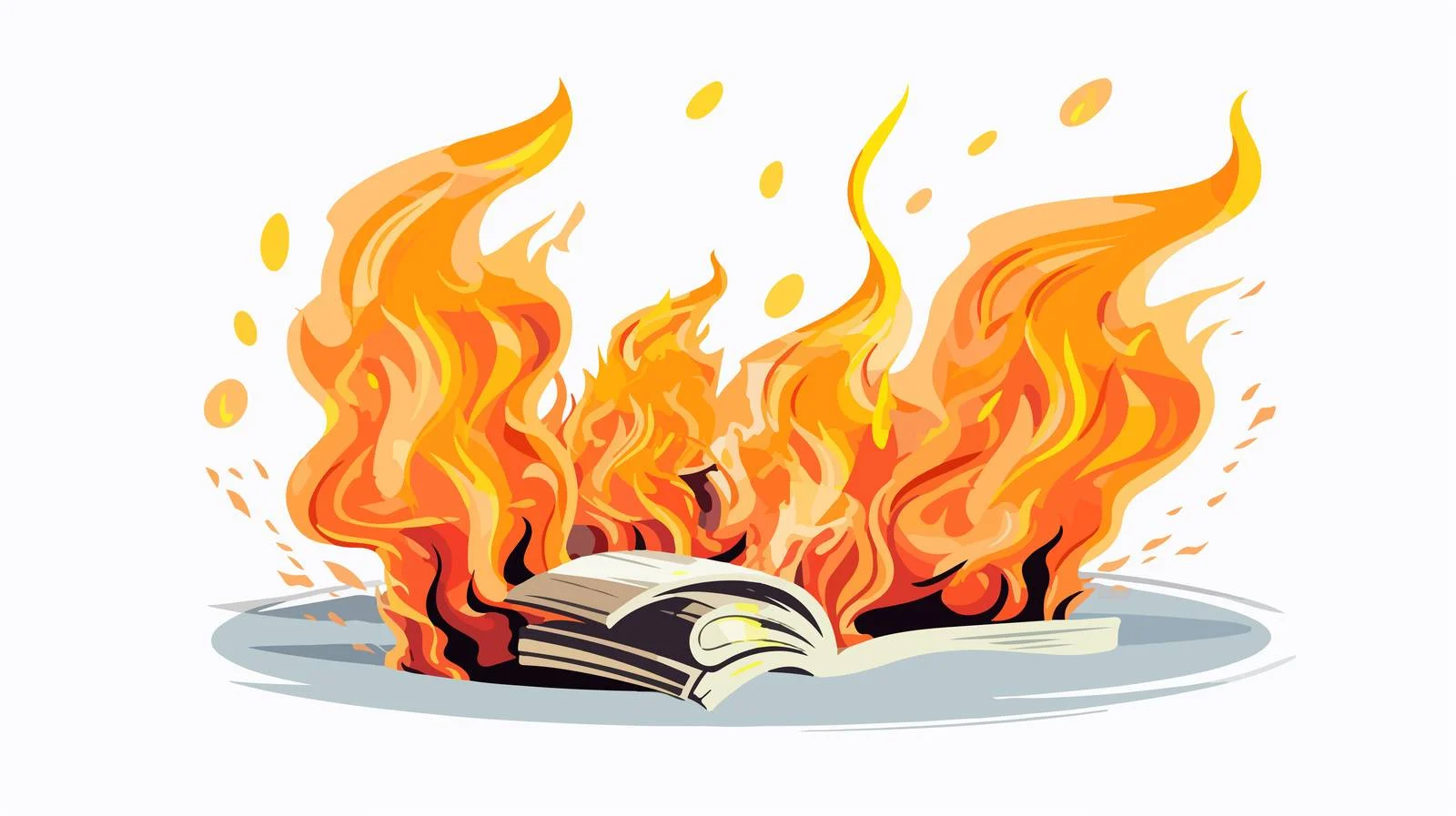 Burning Pound Sterling Cartoon Vector Illustration — free download from Dotvec