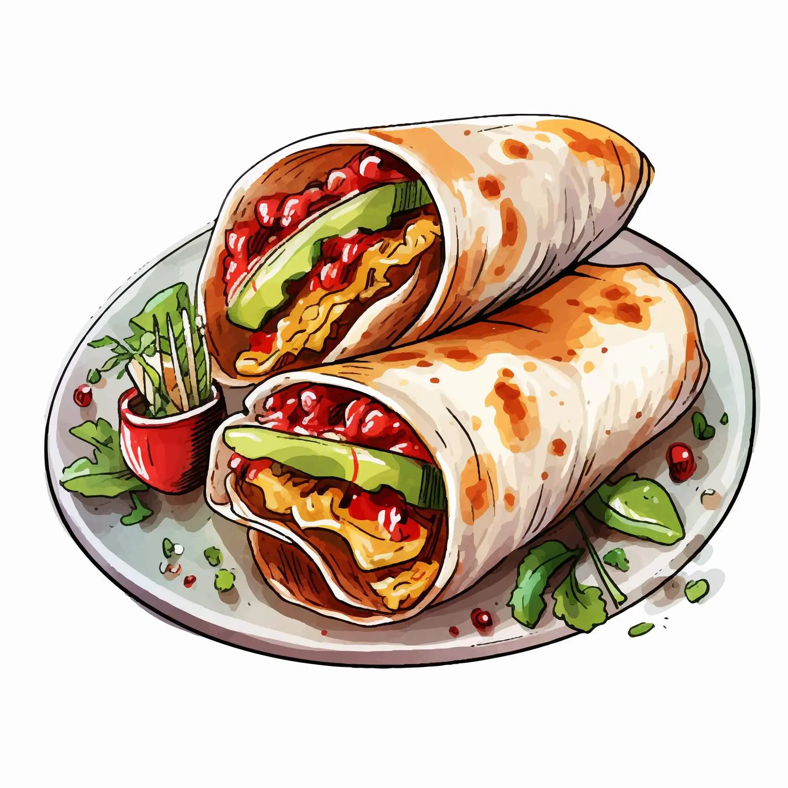 Delicious Burrito Day Food Vector Art — free download from Dotvec