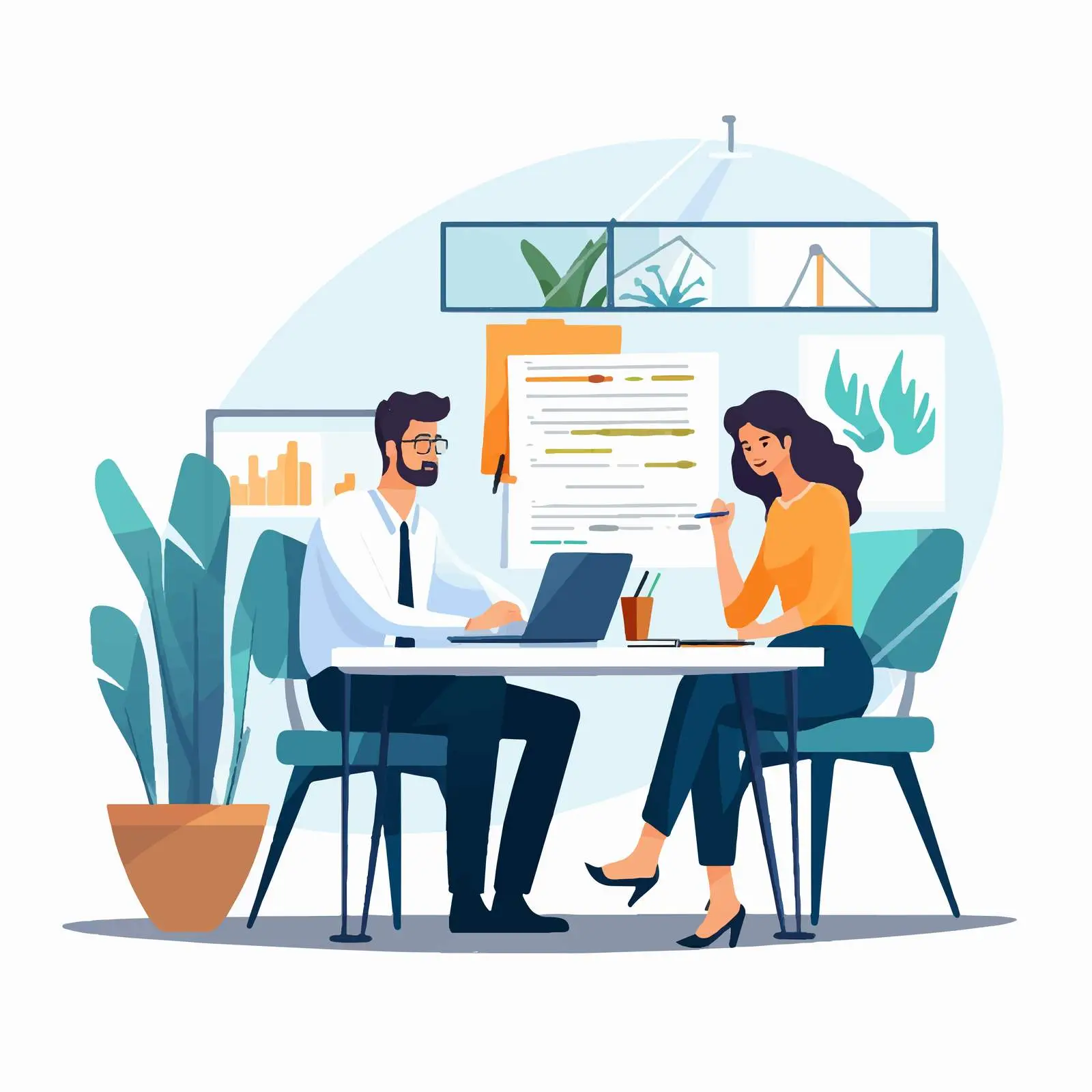 Financial Advisor Consulting with Client in Office – free wealth building image from Dotvec