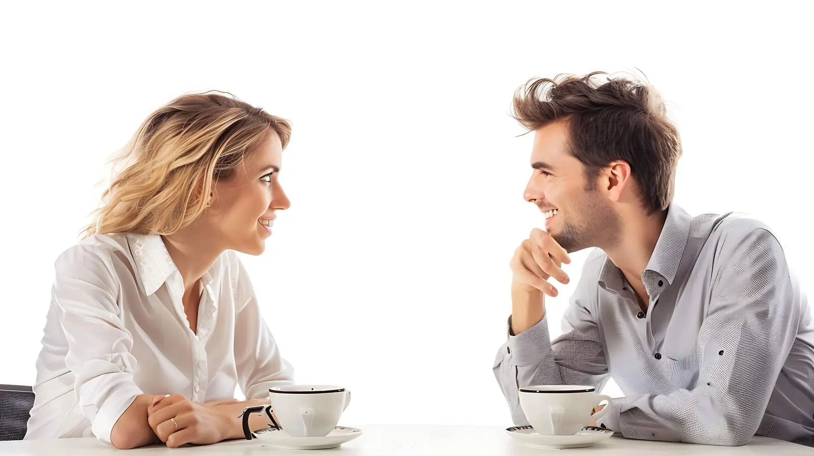Business Casual Coffee Conversation Isolated Image – free diversity image from Dotvec