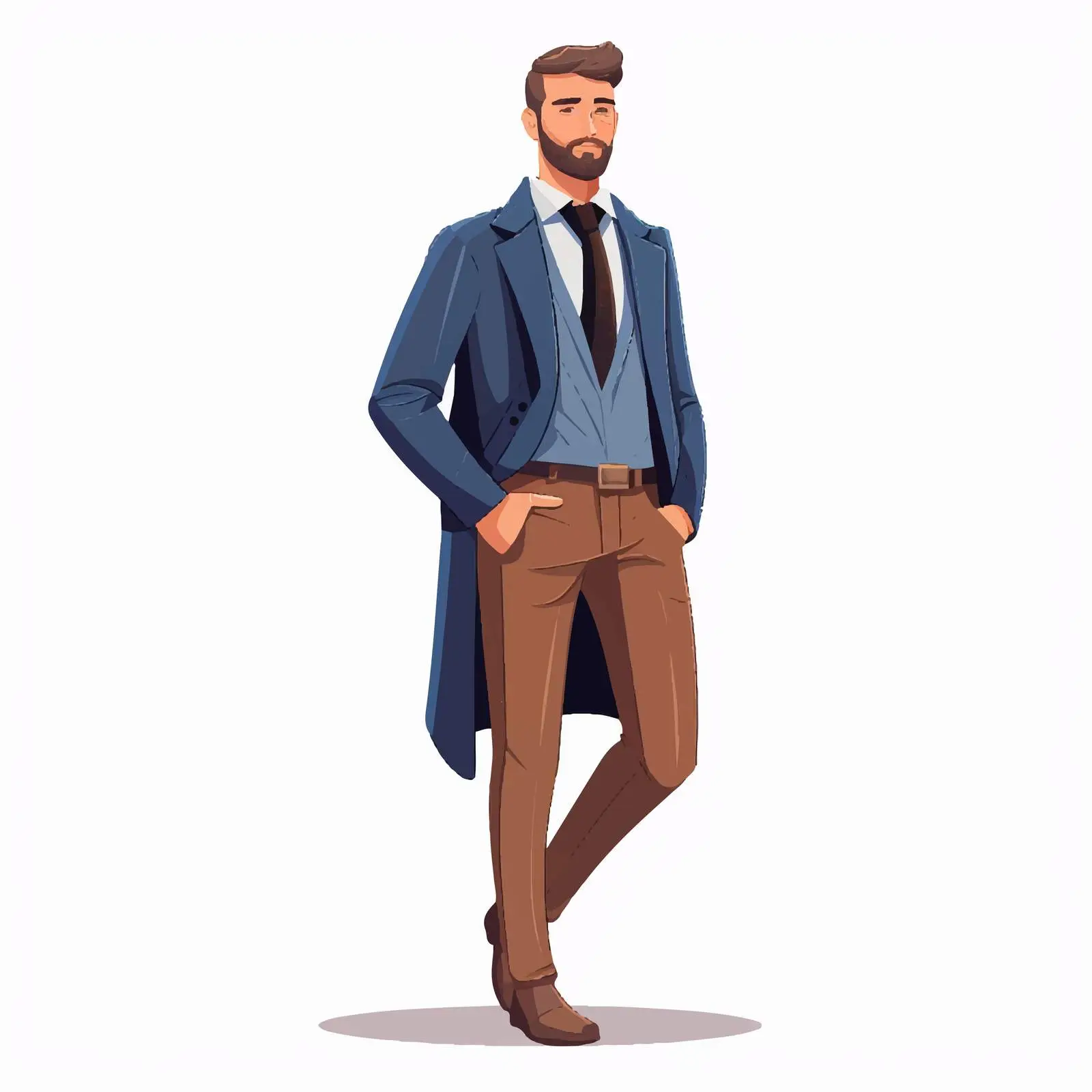 Stylish Business Character in Smart Casual Suit — free download from Dotvec