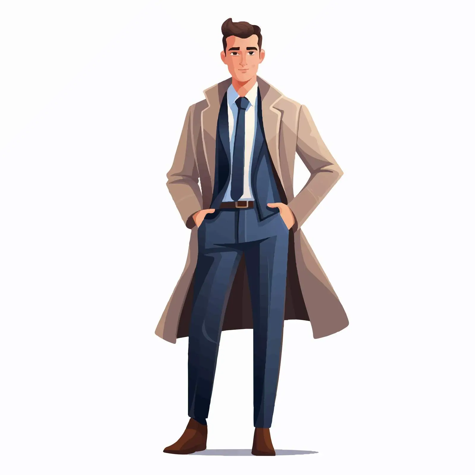 Stylish Business Character in Smart Casual Suit — free download from Dotvec