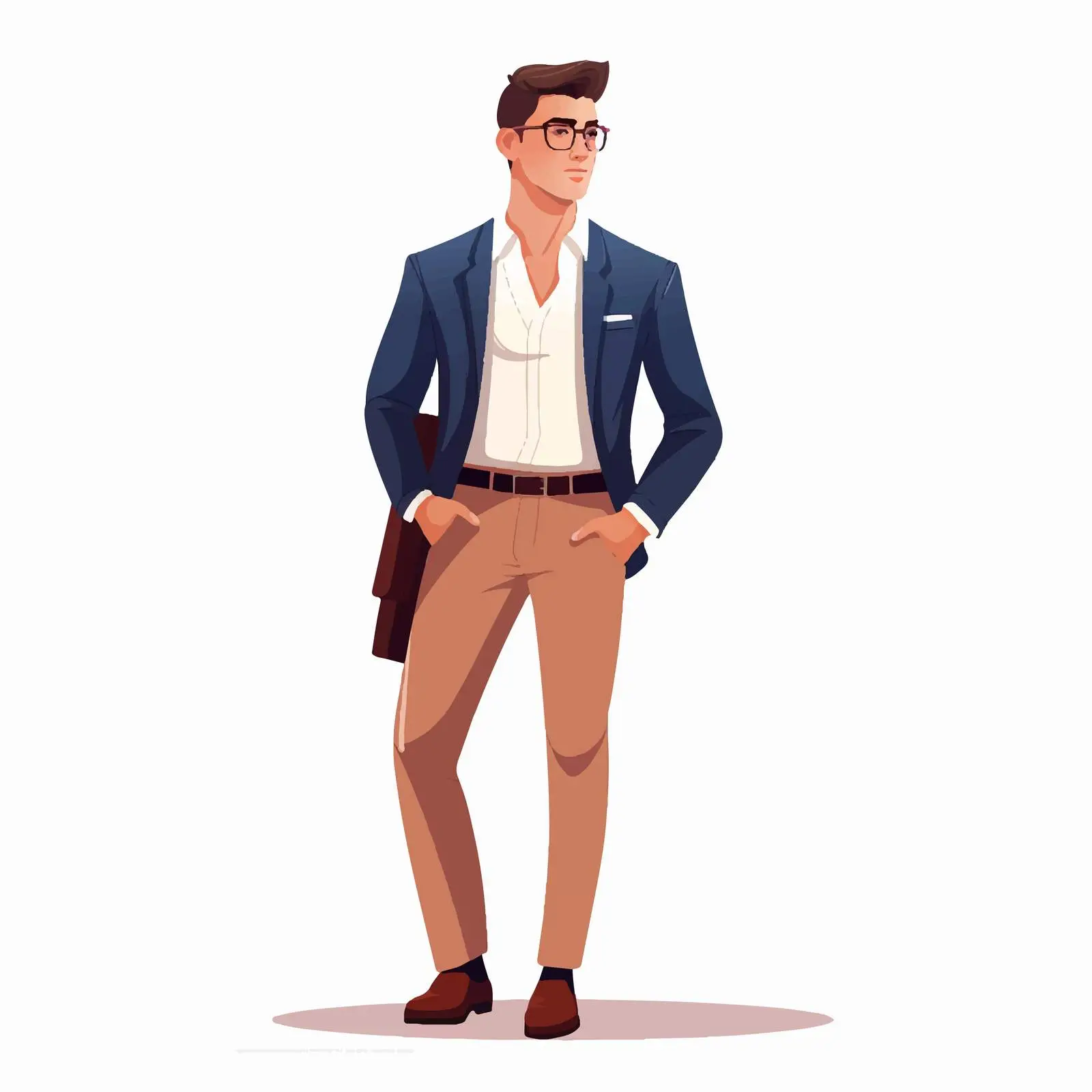 Stylish Business Character in Smart Casual Suit — free download from Dotvec
