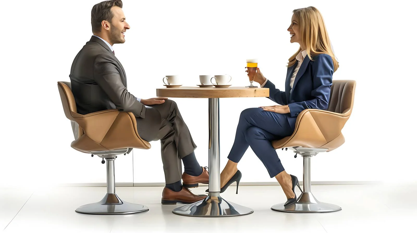 Business Discussion at Airport Cafe — free download from Dotvec