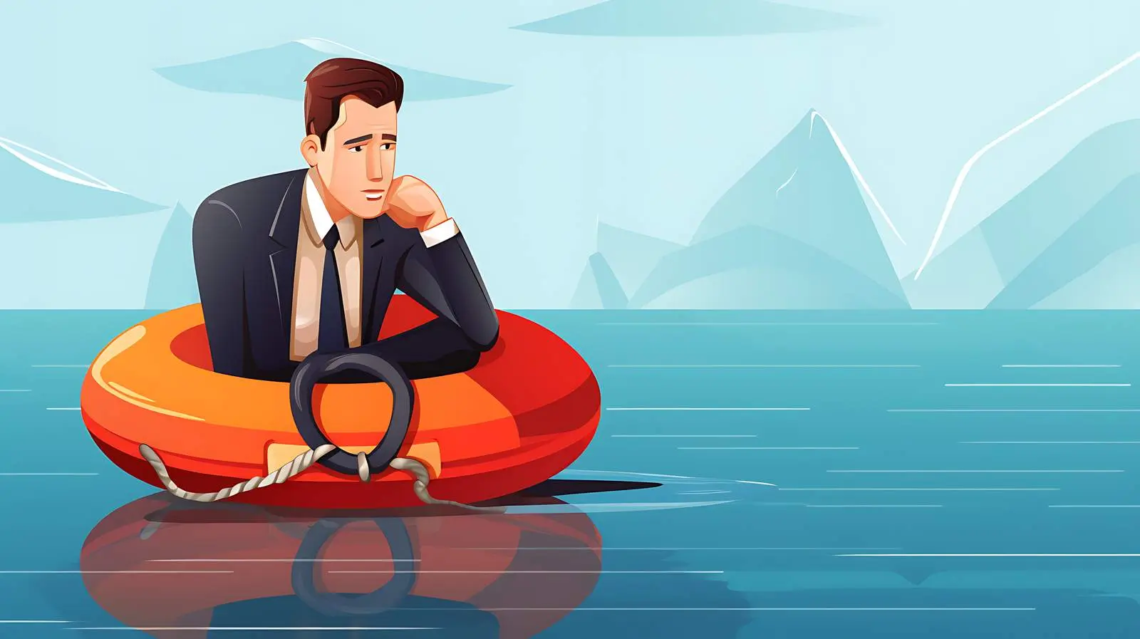 Business Survival Buoy in Sea — free download from Dotvec