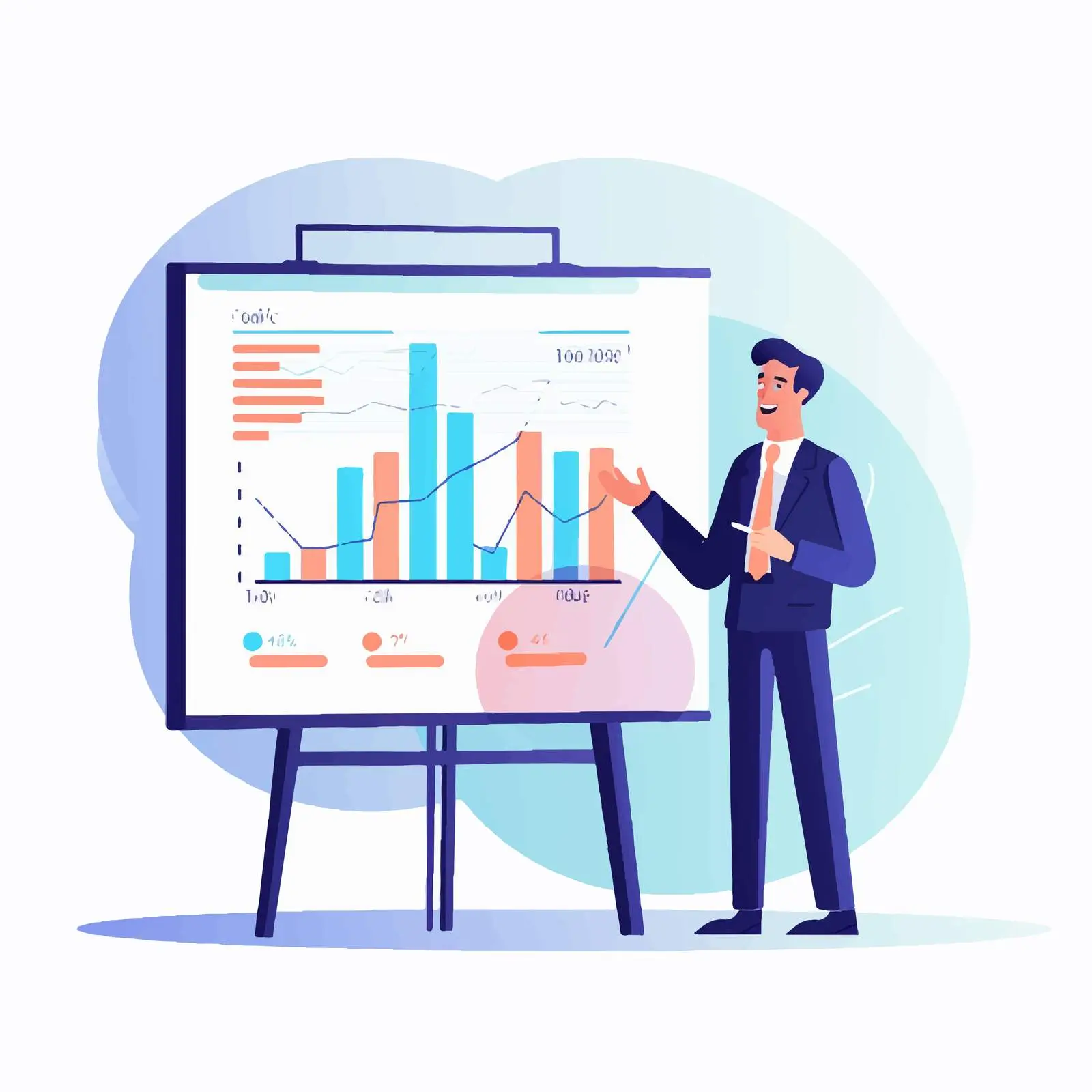 Businessman Discussing Chart in Professional Suit — free download from Dotvec