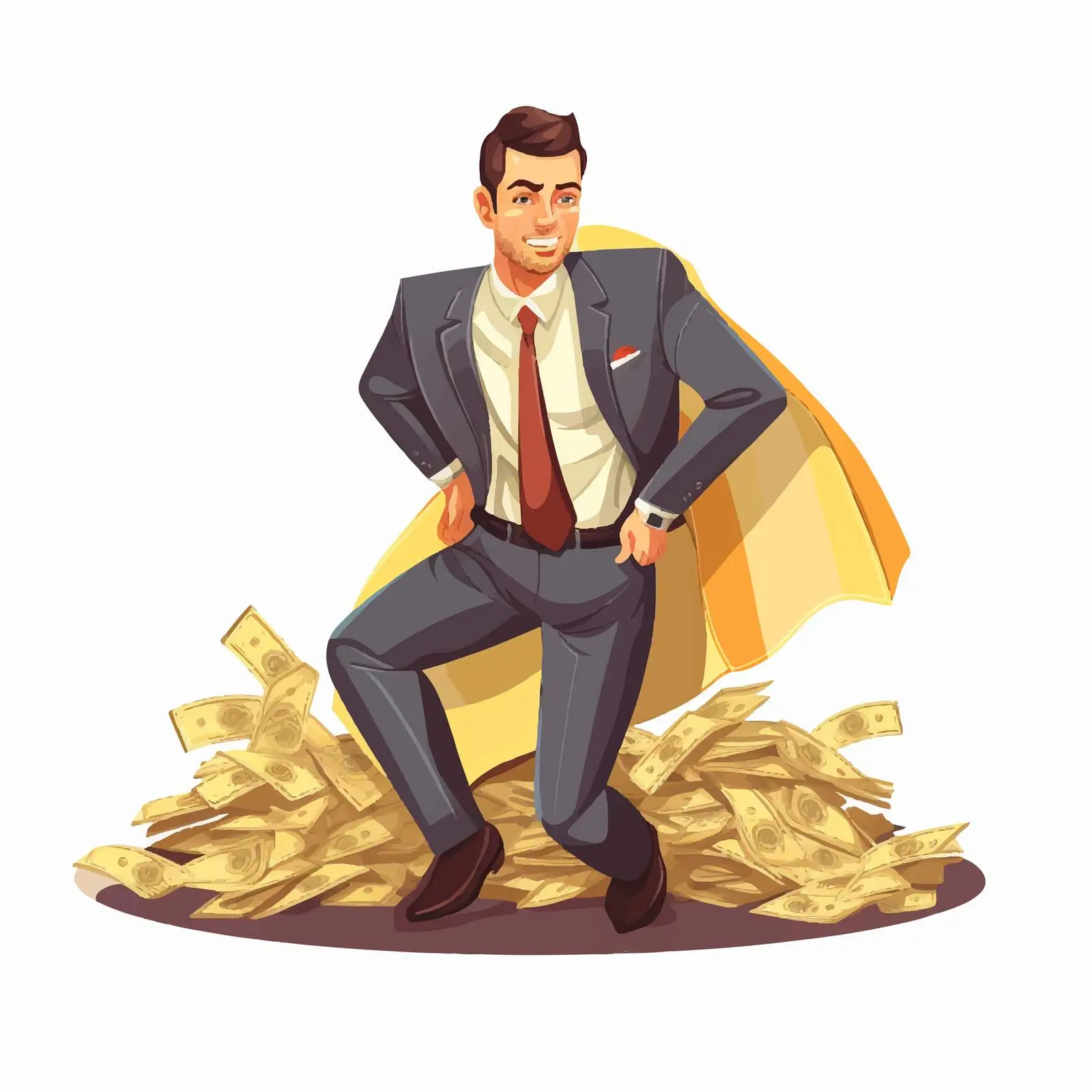 Businessman Hiding Cash Under Waistcoat Vector – free money savings image from Dotvec