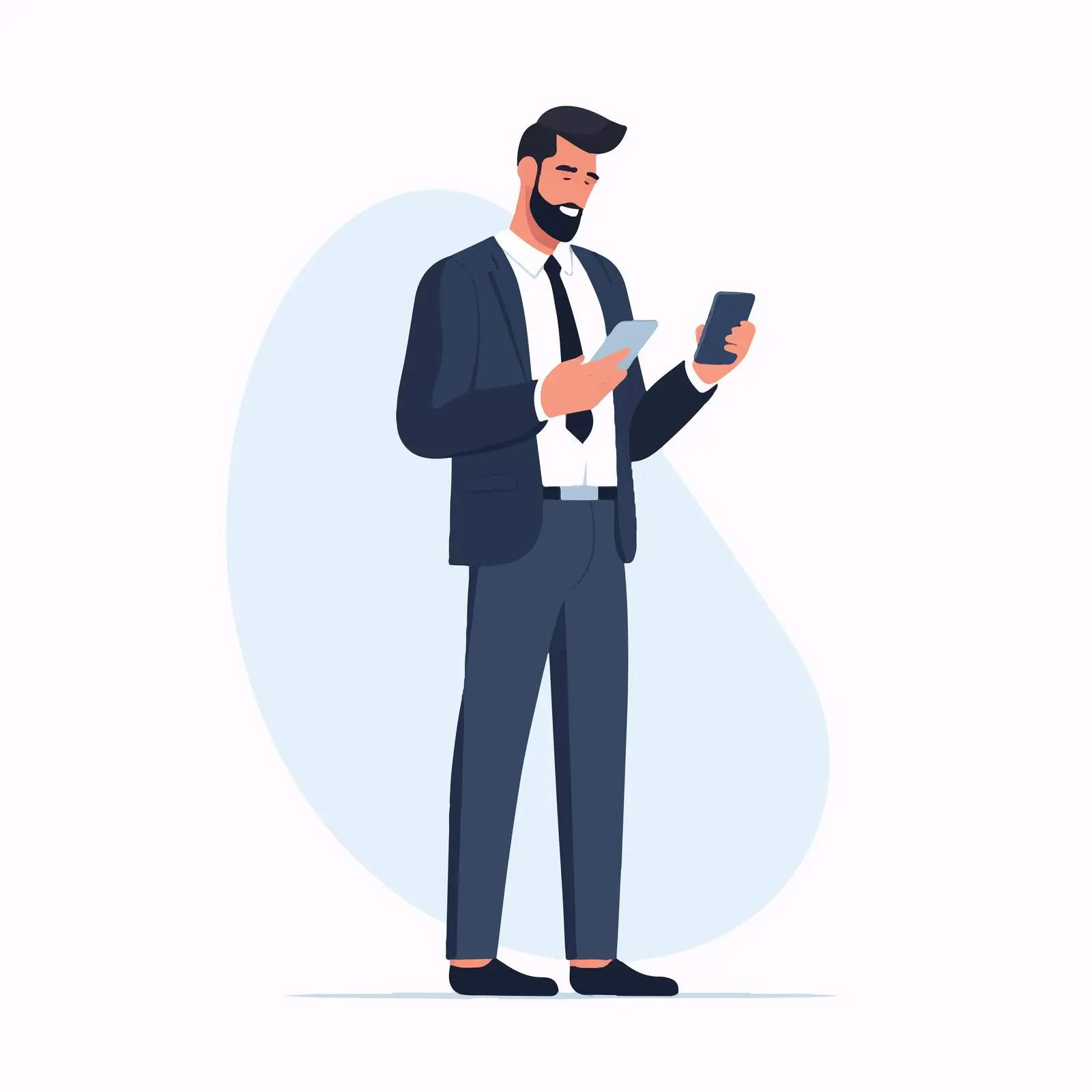 Businessman Using Smartphone for Communication – free phone usage image from Dotvec