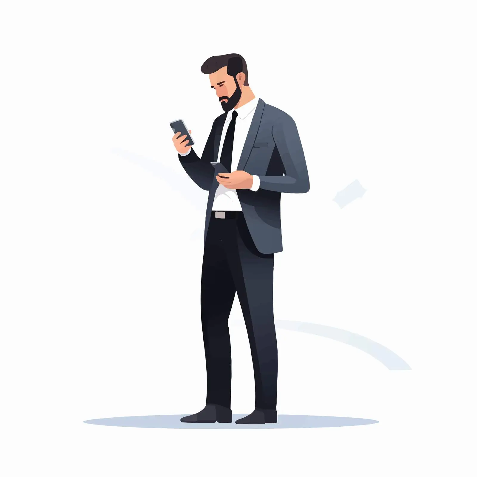 Businessman Using Smartphone for Work — free download from Dotvec