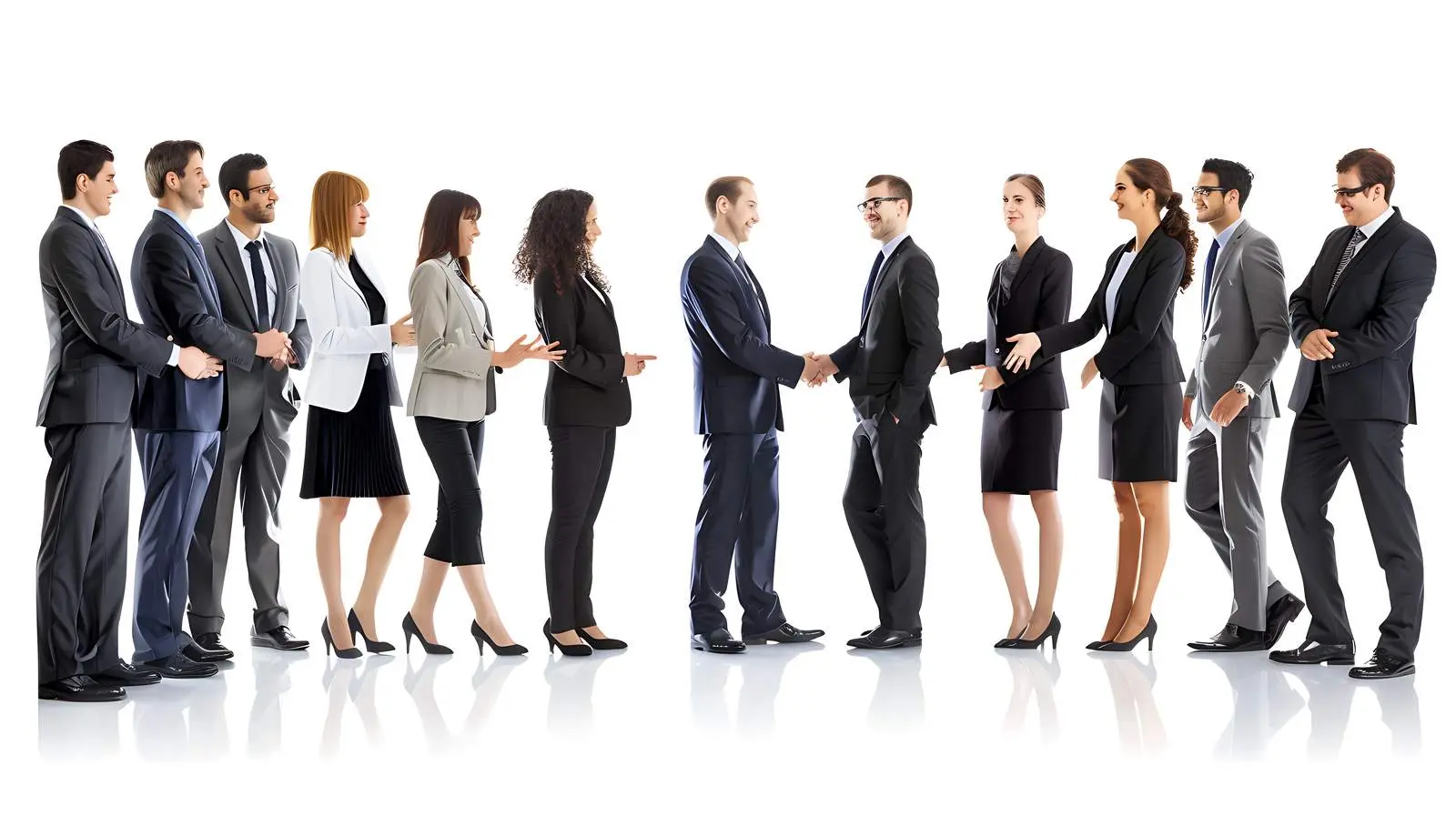 Business Meeting Handshake in Office Setting — free download from Dotvec