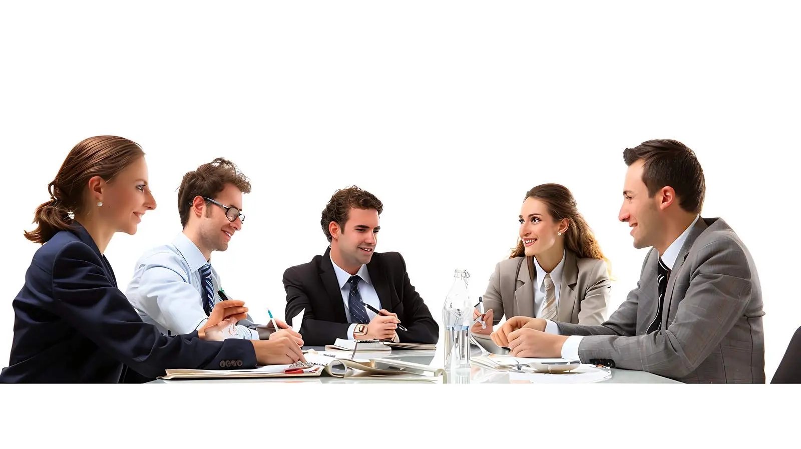 Business Meeting Table in Office Setting – free work culture image from Dotvec