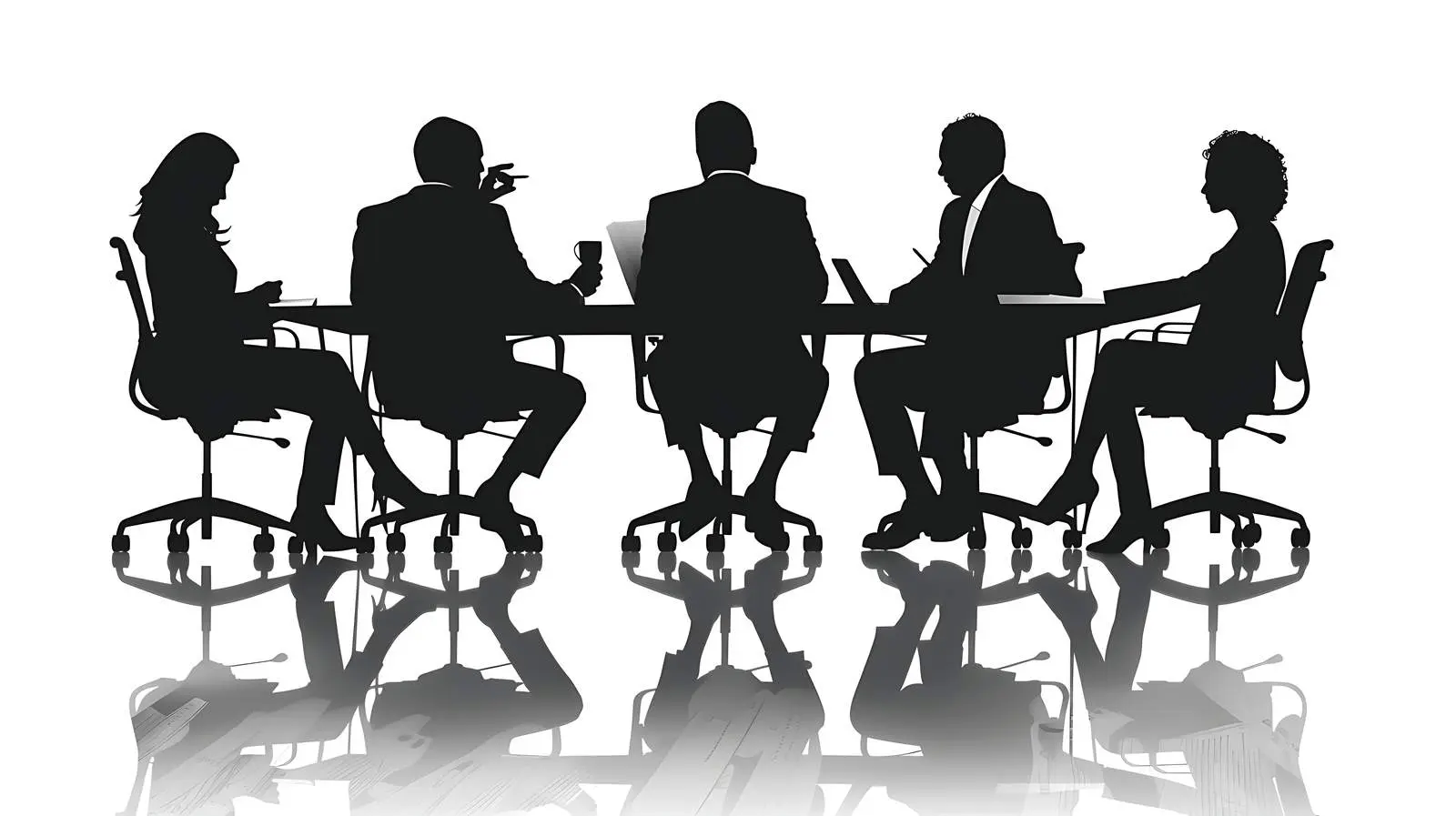 Business Meeting at Office Table Isolated – free group image from Dotvec