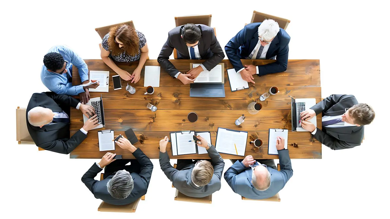 Business Meeting Table from Above – free group image from Dotvec