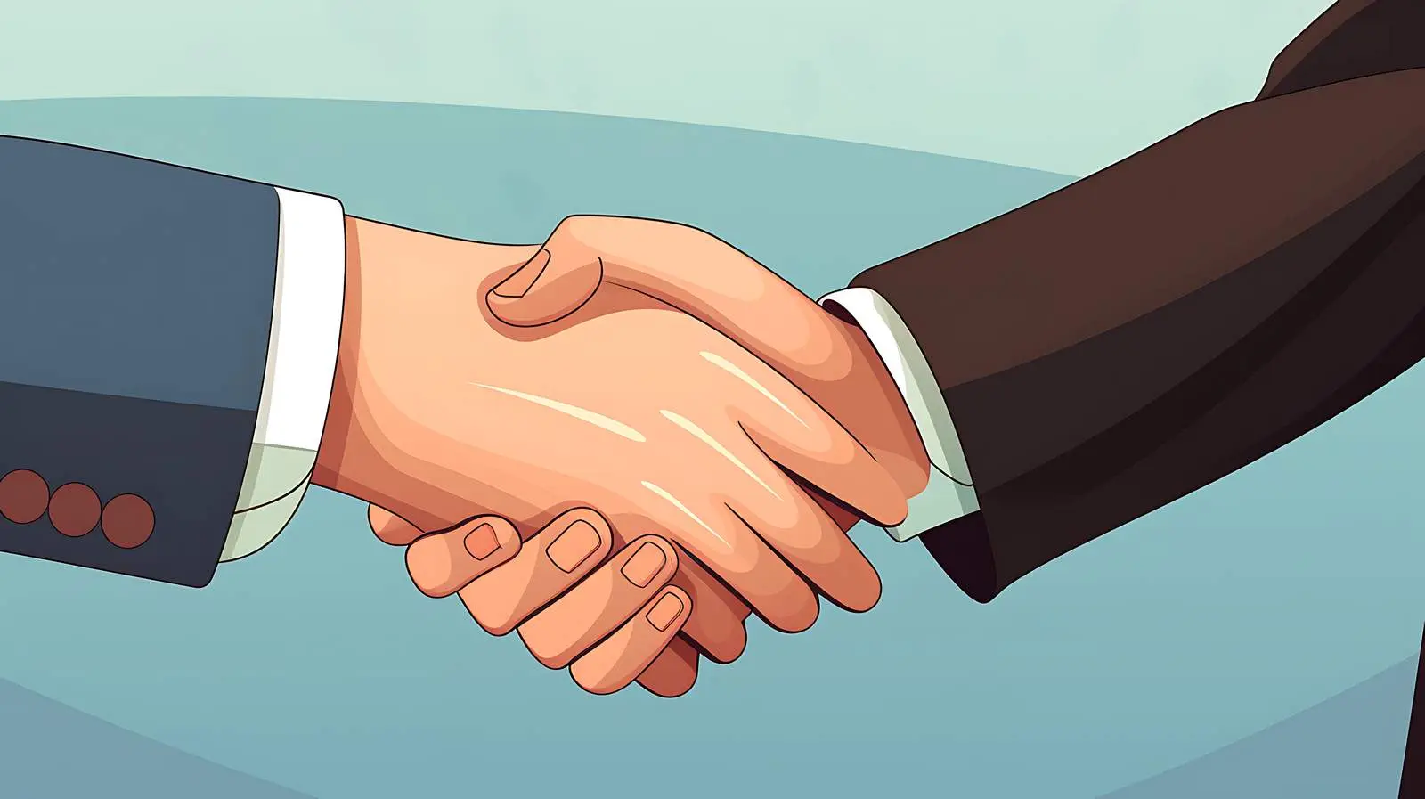 Corporate Partnership Handshake Illustration — free download from Dotvec