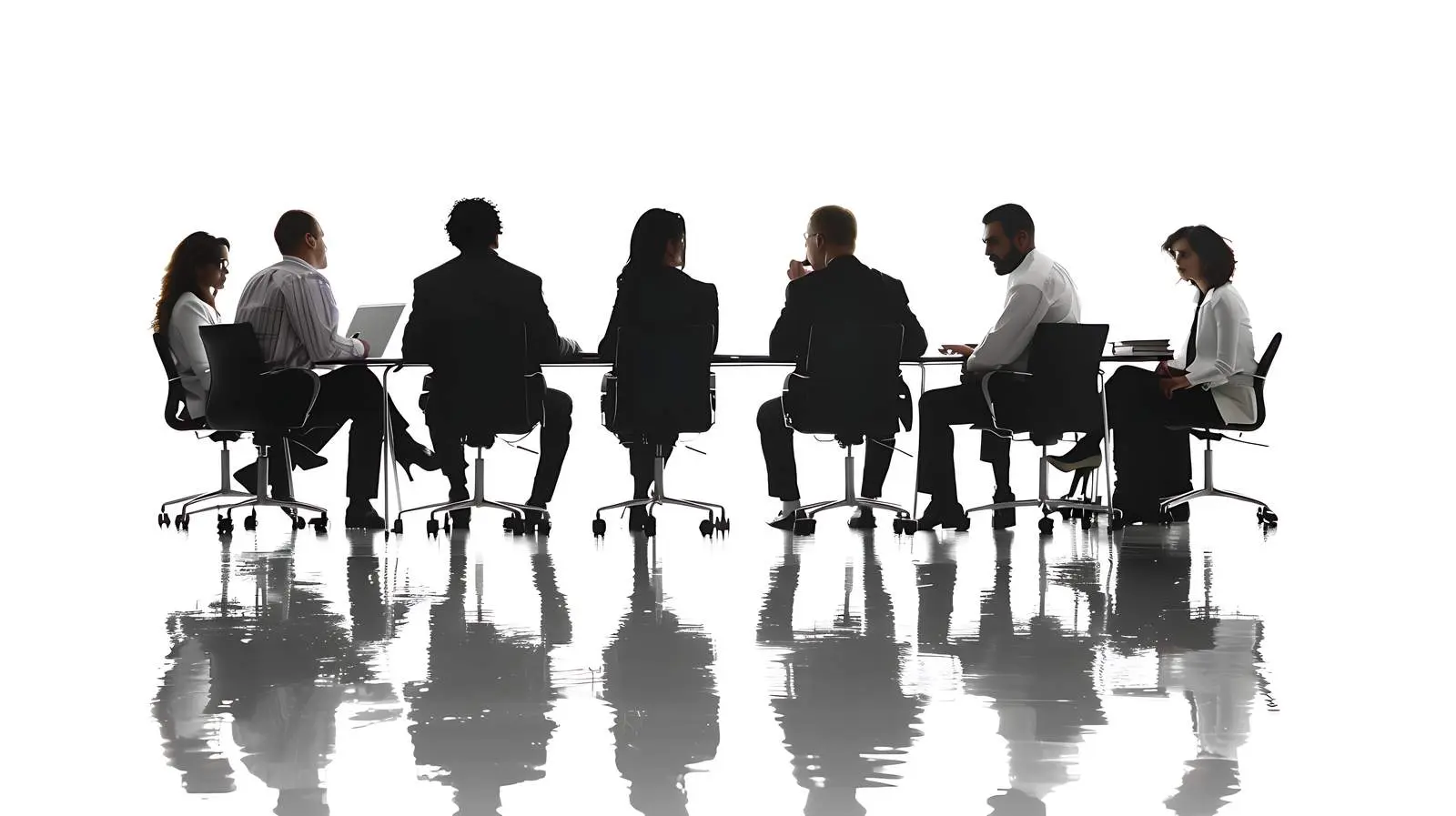 Diverse Business People in Meeting on White Background – free group image from Dotvec