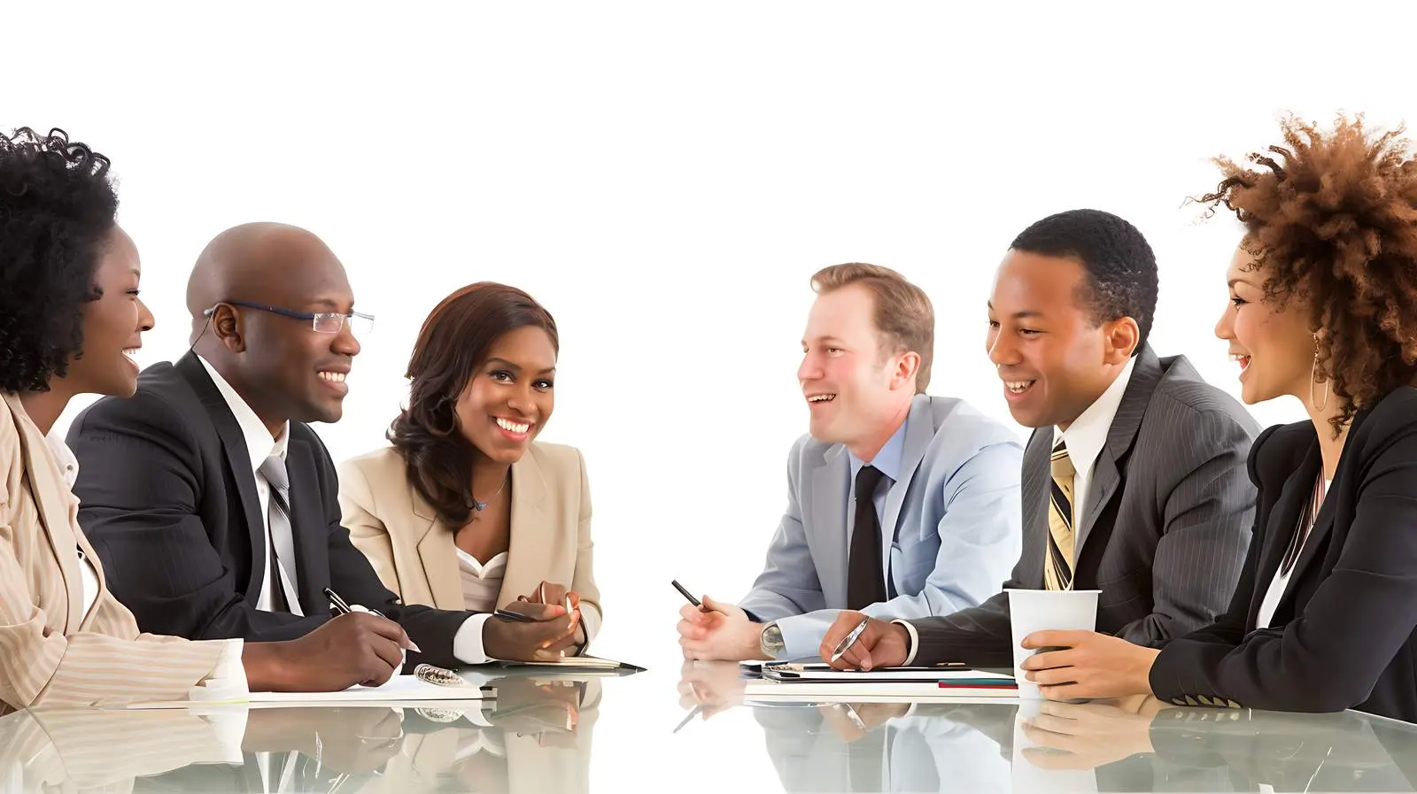 Business Professionals Meeting on White Background – free building image from Dotvec