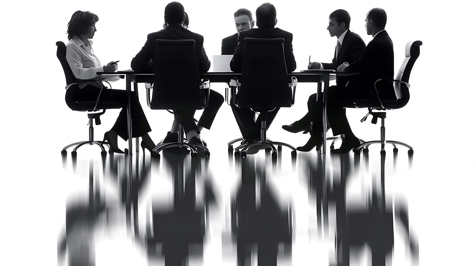 Business People Meeting on White Background – free group image from Dotvec