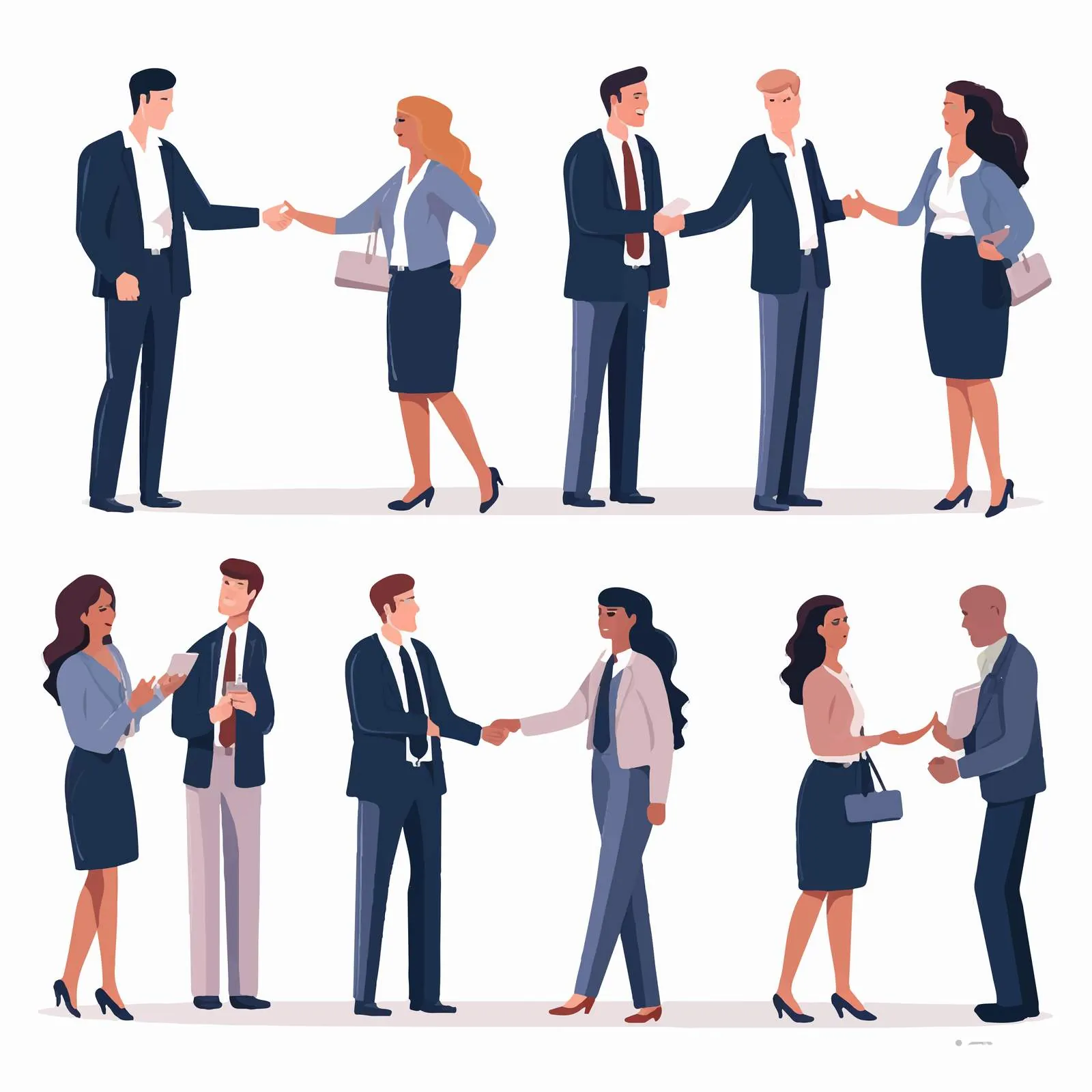 Business People Shaking Hands Agreement Vector — free download from Dotvec