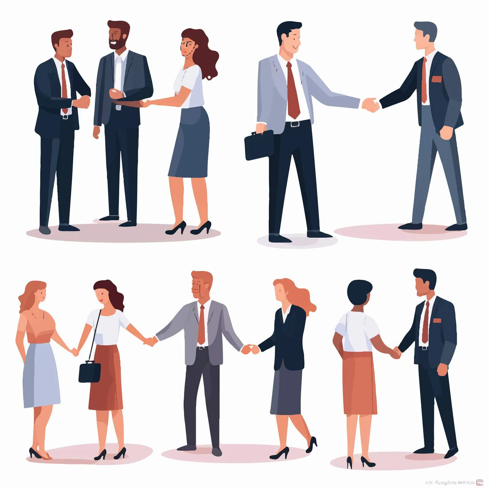 Business People Shaking Hands Agreement Cooperation — free download from Dotvec