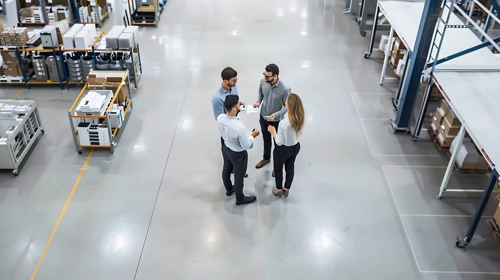 Corporate Meeting on Shop Floor — free download from Dotvec