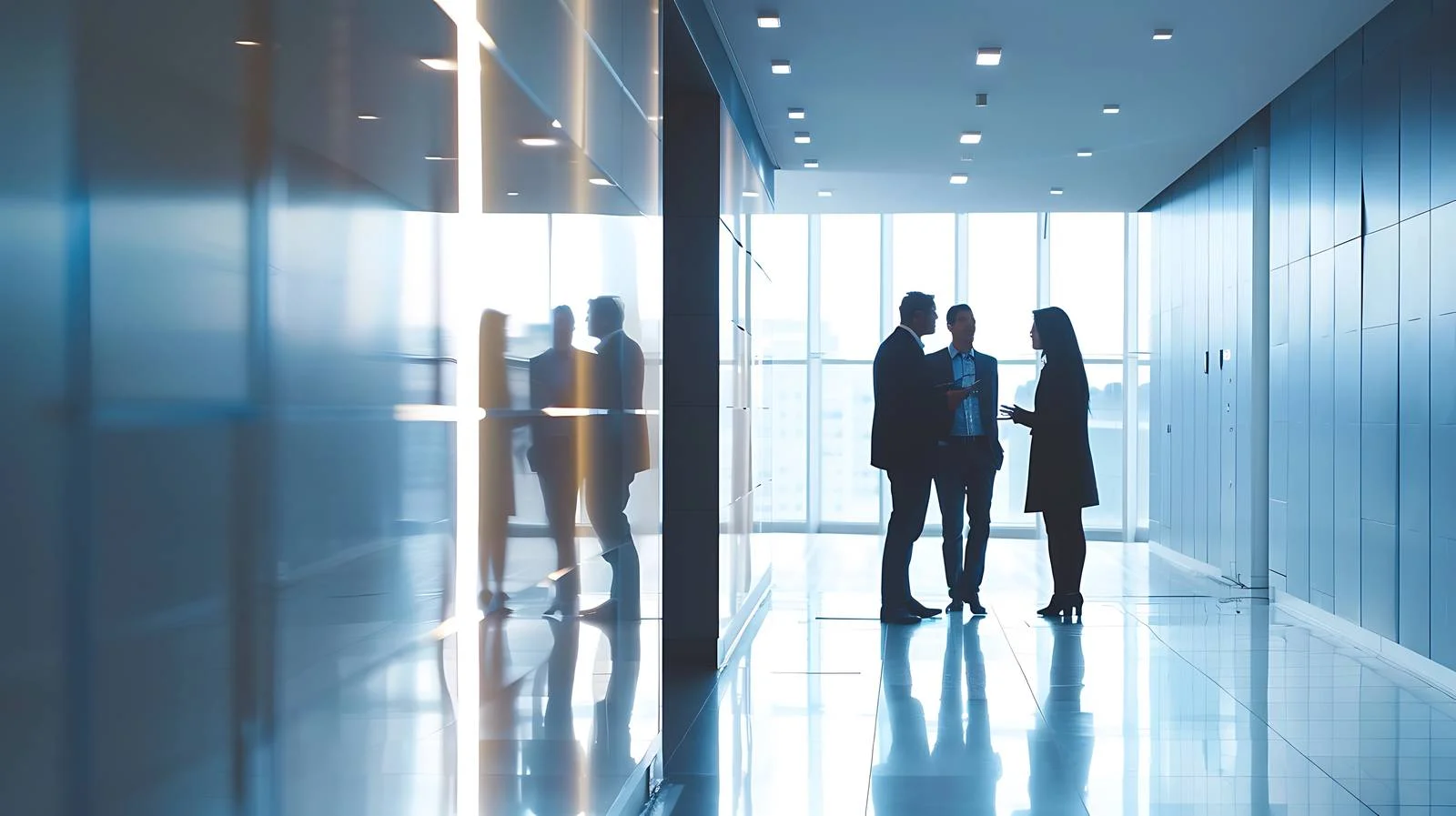 Office Meeting in Modern Workplace — free download from Dotvec