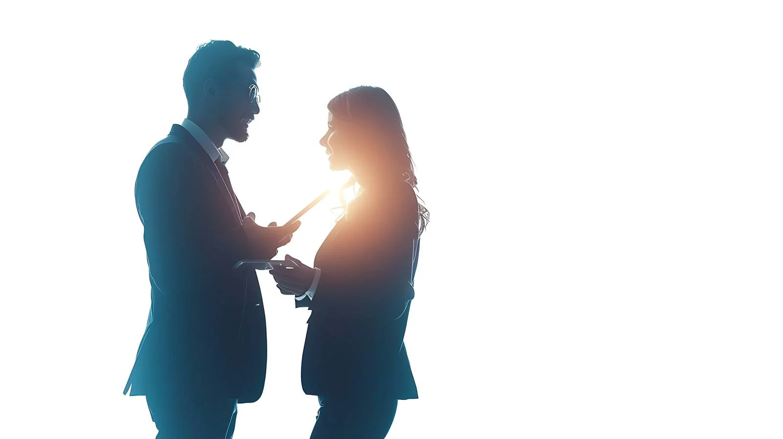 Professional Business Discussion with Shining Tablet — free download from Dotvec