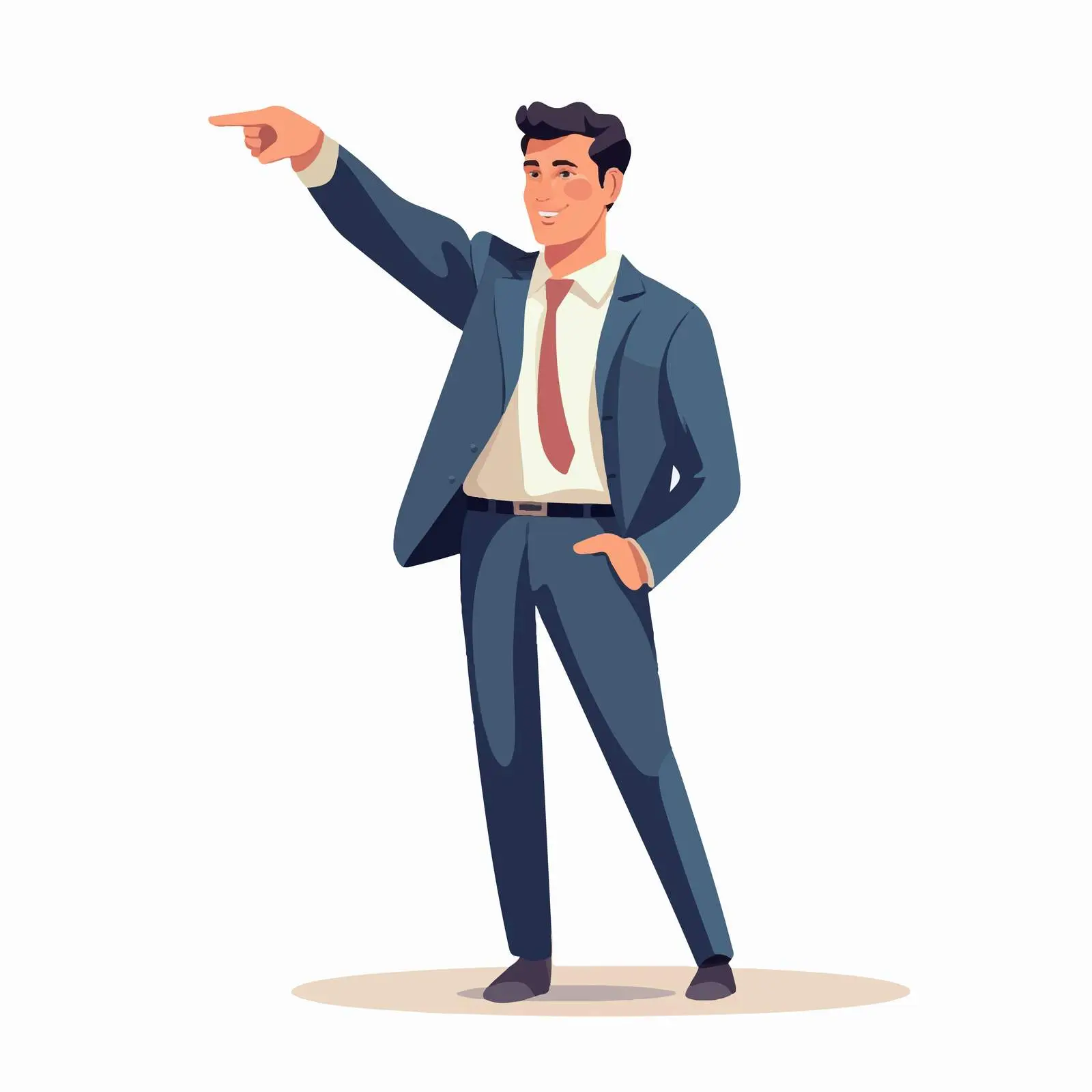 Business Person Pointing Down with Index Finger — free download from Dotvec