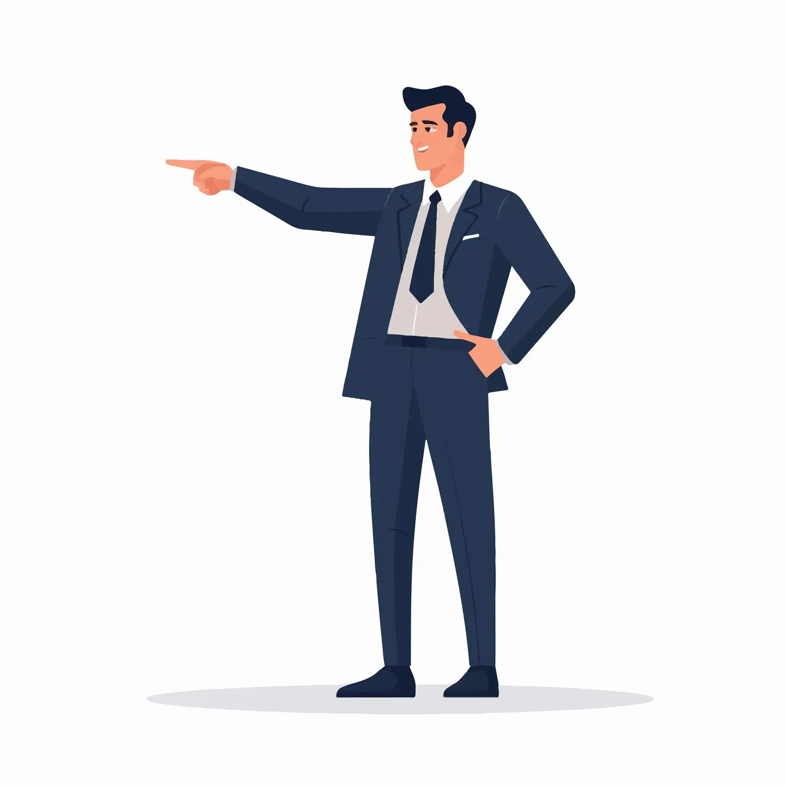 Business Person Pointing Down with Index Finger — free download from Dotvec