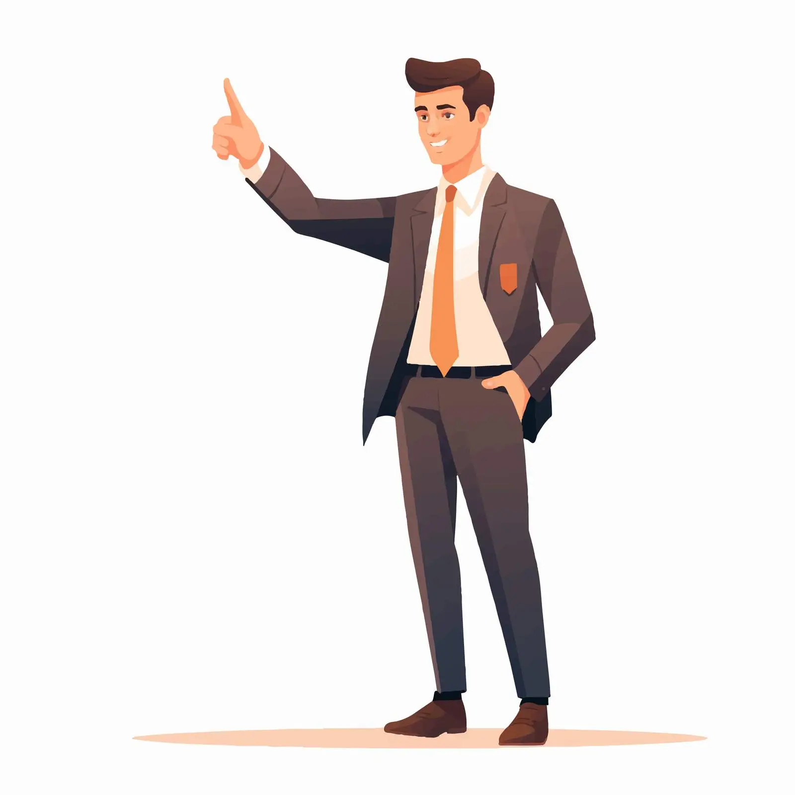 Business Person Pointing Down with Index Finger — free download from Dotvec