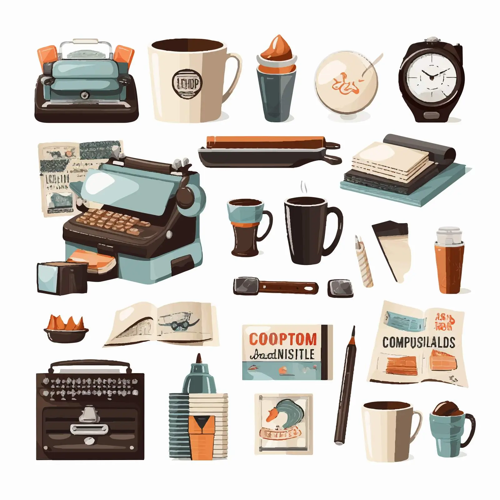 Cartoon Vector Advertising Items for Business — free download from Dotvec