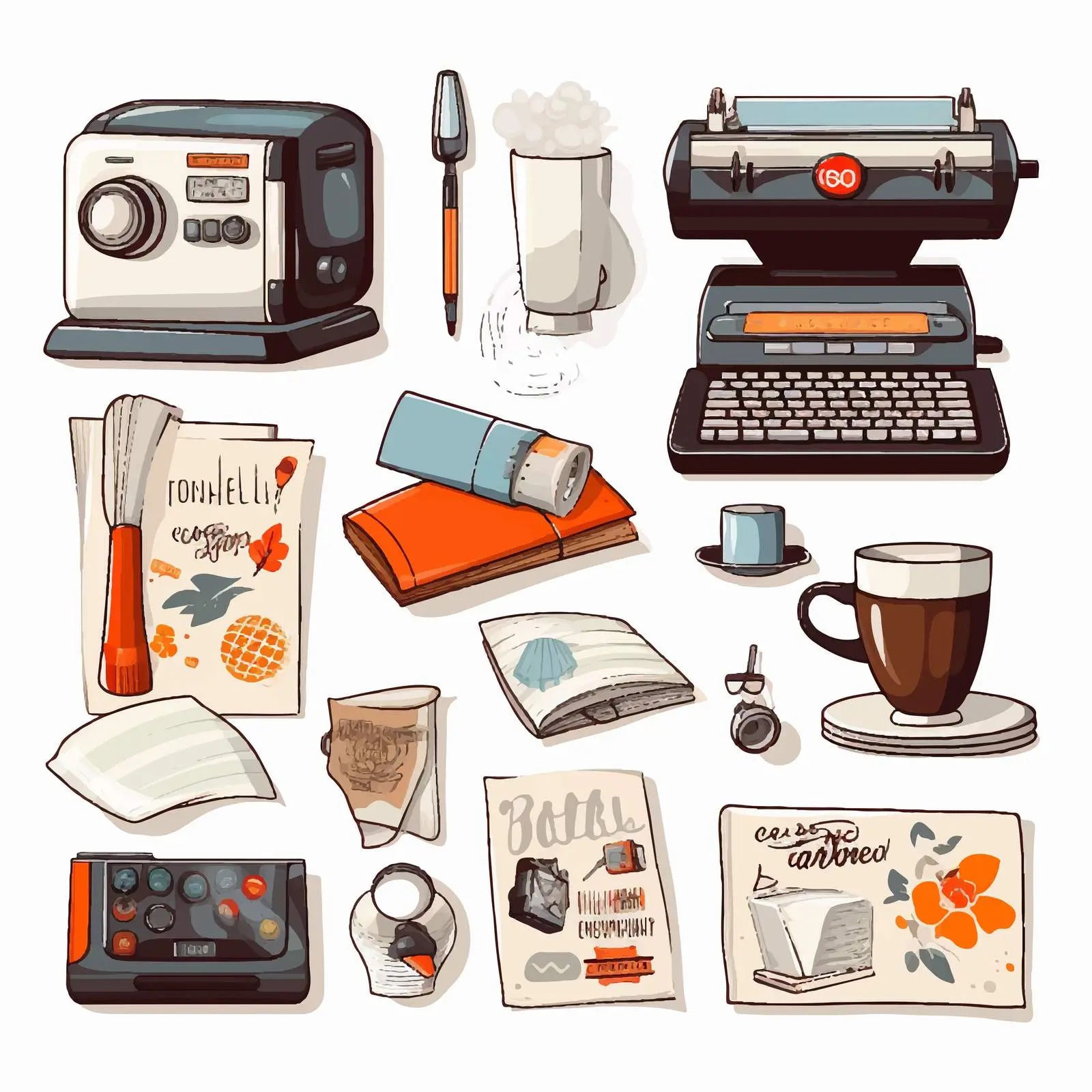 Cartoon Vector Business Printed Advertising Items — free download from Dotvec