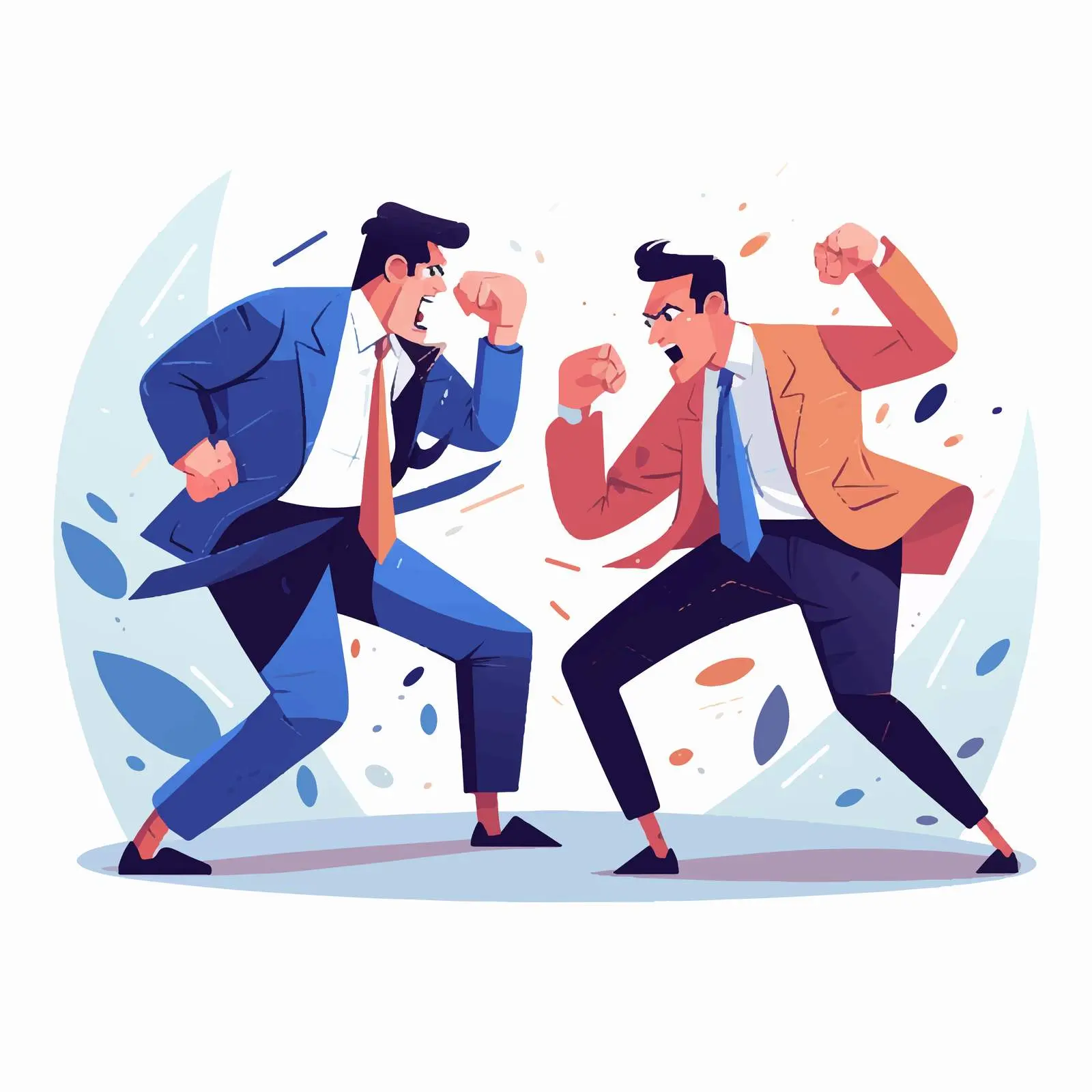 Business Rivalry Competition Concept with Angry Rivals — free download from Dotvec